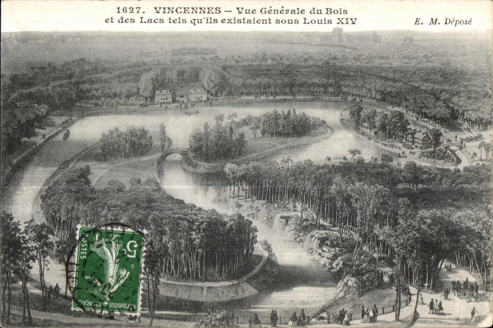 CPA Vincennes View of Wood and the Lakes such qu they existed under Louis XIV