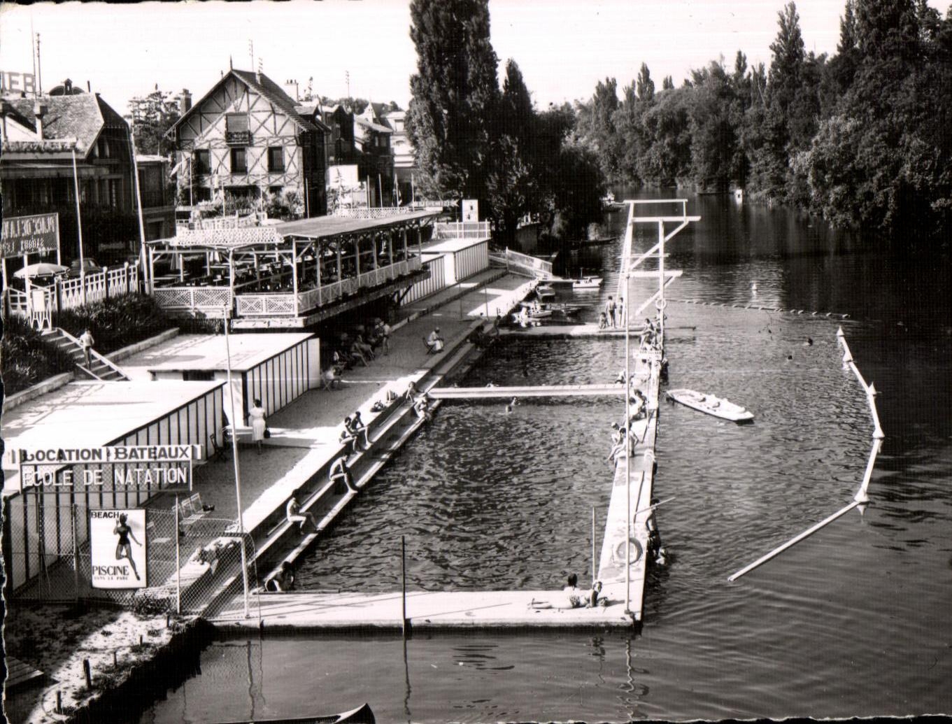 CPA the Game preserve St Maur (the Seine) Swimming pool in the Marne