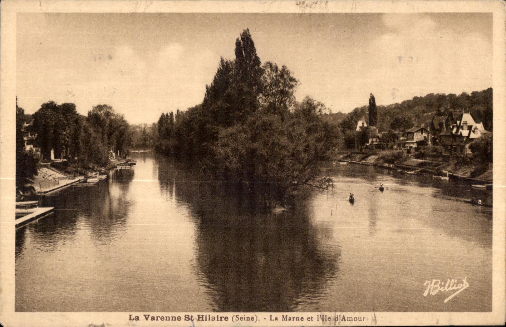 CPA the Game preserve St Hilaire (the Seine) the Marne and I Love