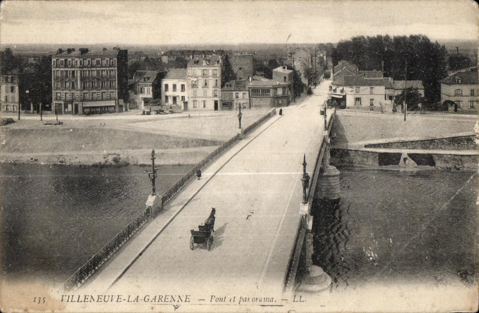 CPA Villeneuve La Garenne Pont et panorama