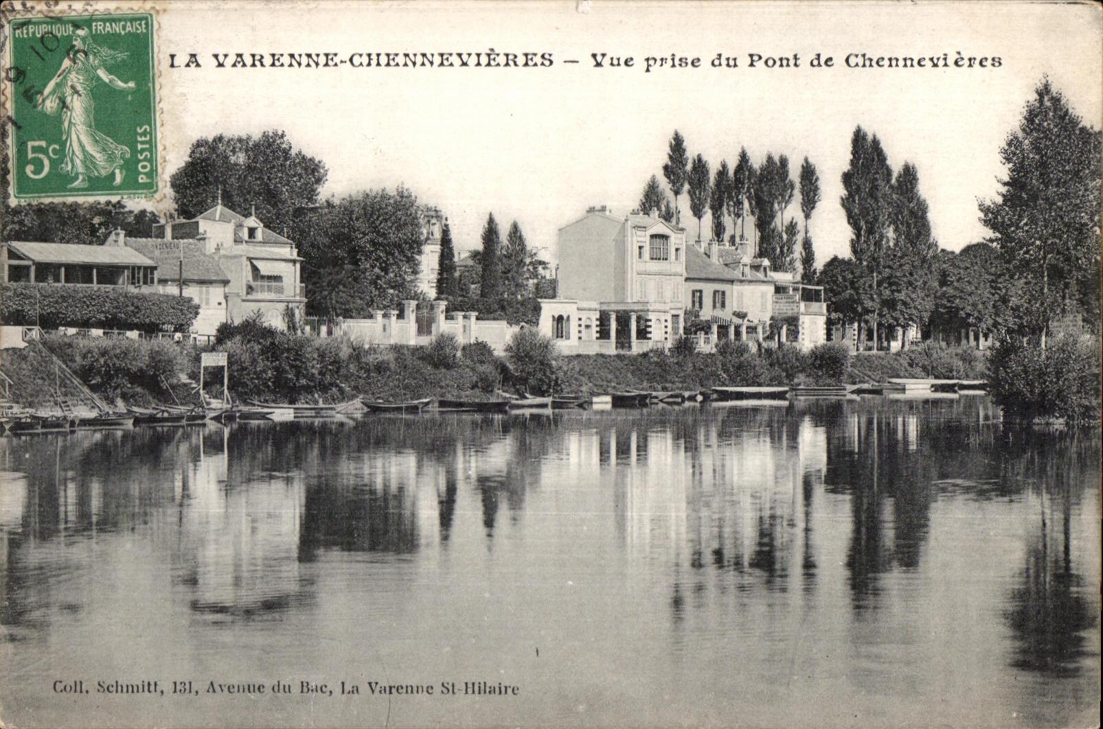 CPA La Varenne Chennevieres Vue Prise du Pont de Chennevieves