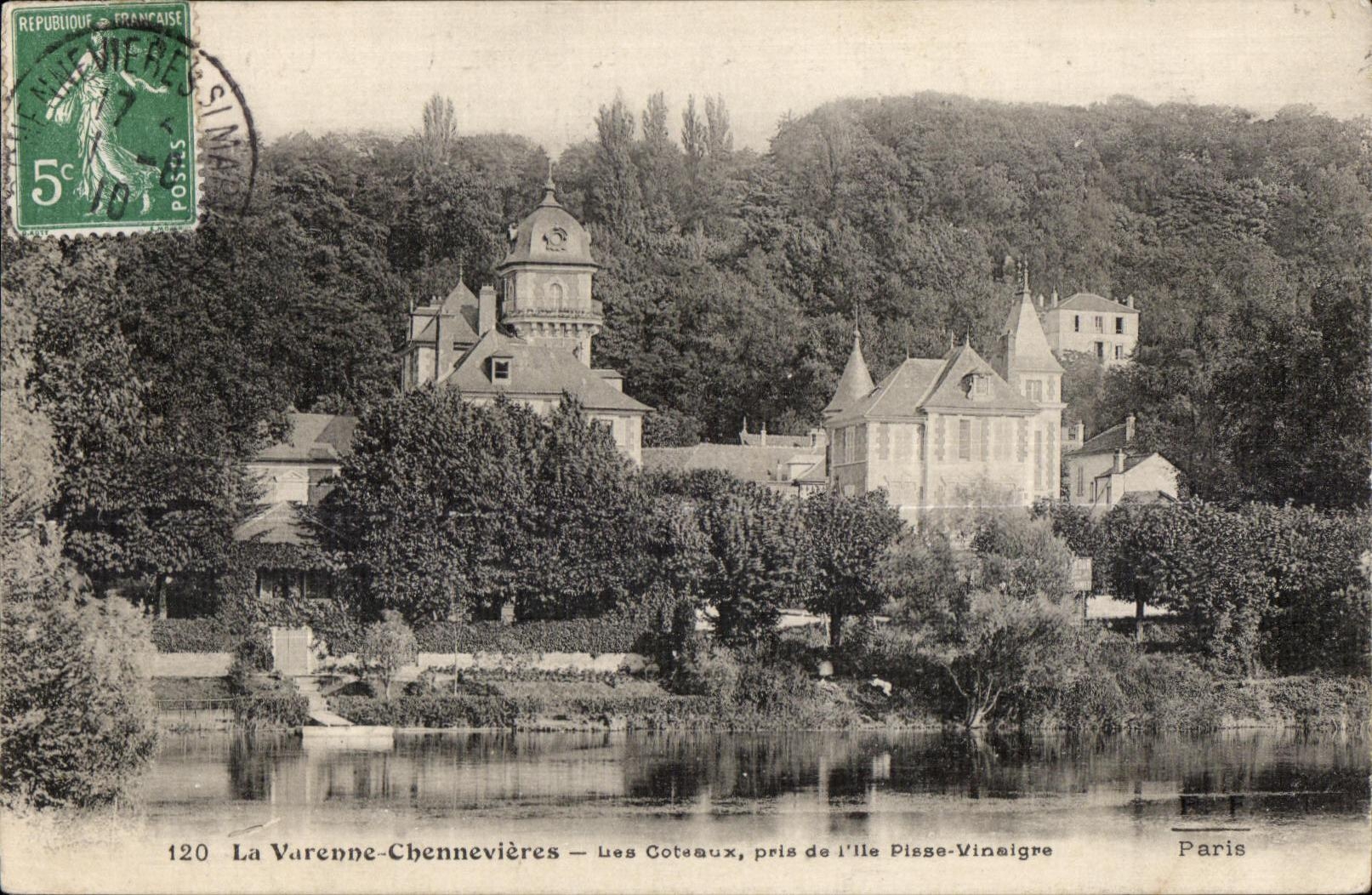 CPA the Chennevieres Game preserve Cotaux Farts of Island Plase Vinegre