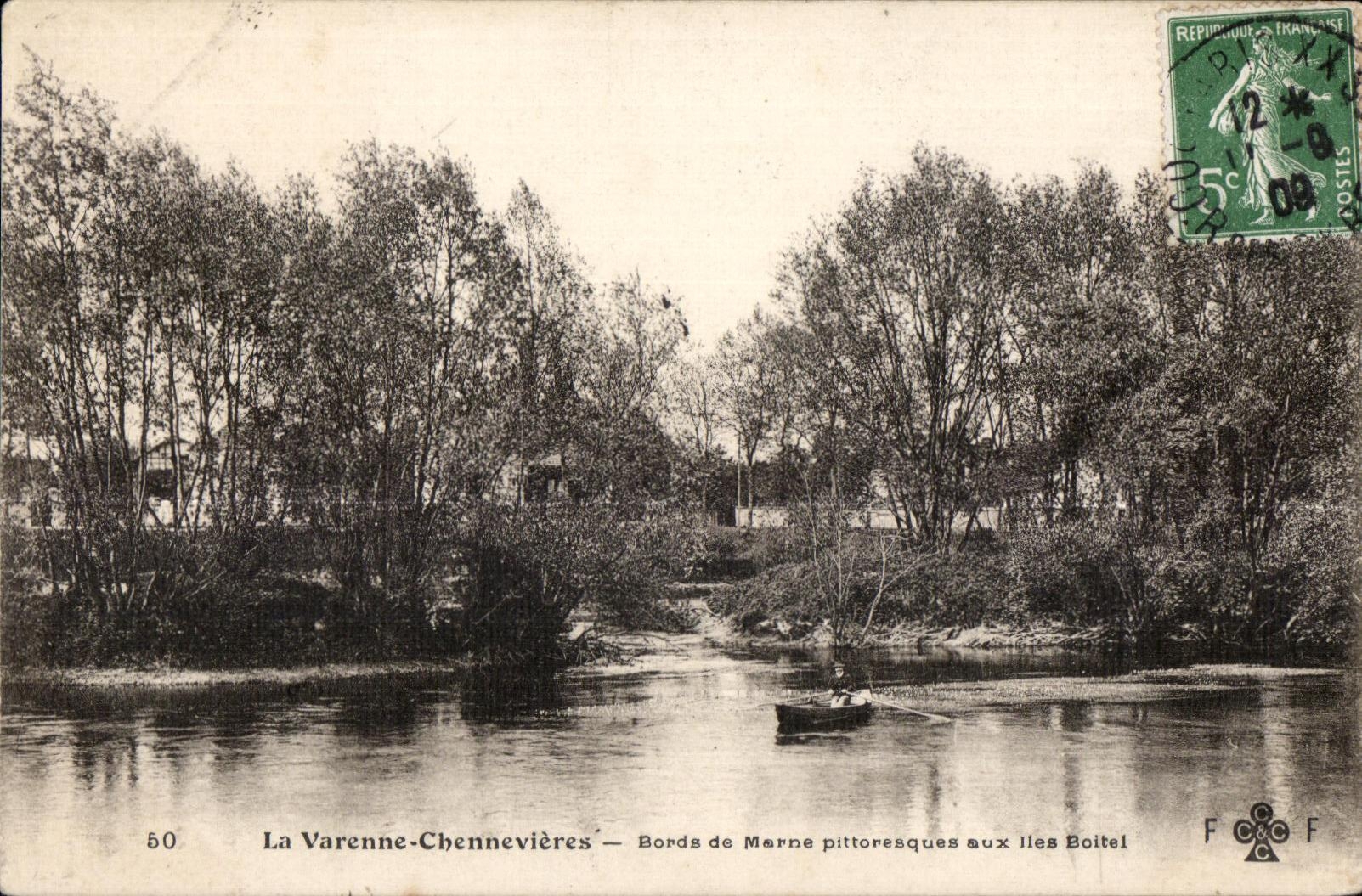 CPA the Game preserve Chennevieres Picturesque Edges of Merne qux Boitel islands