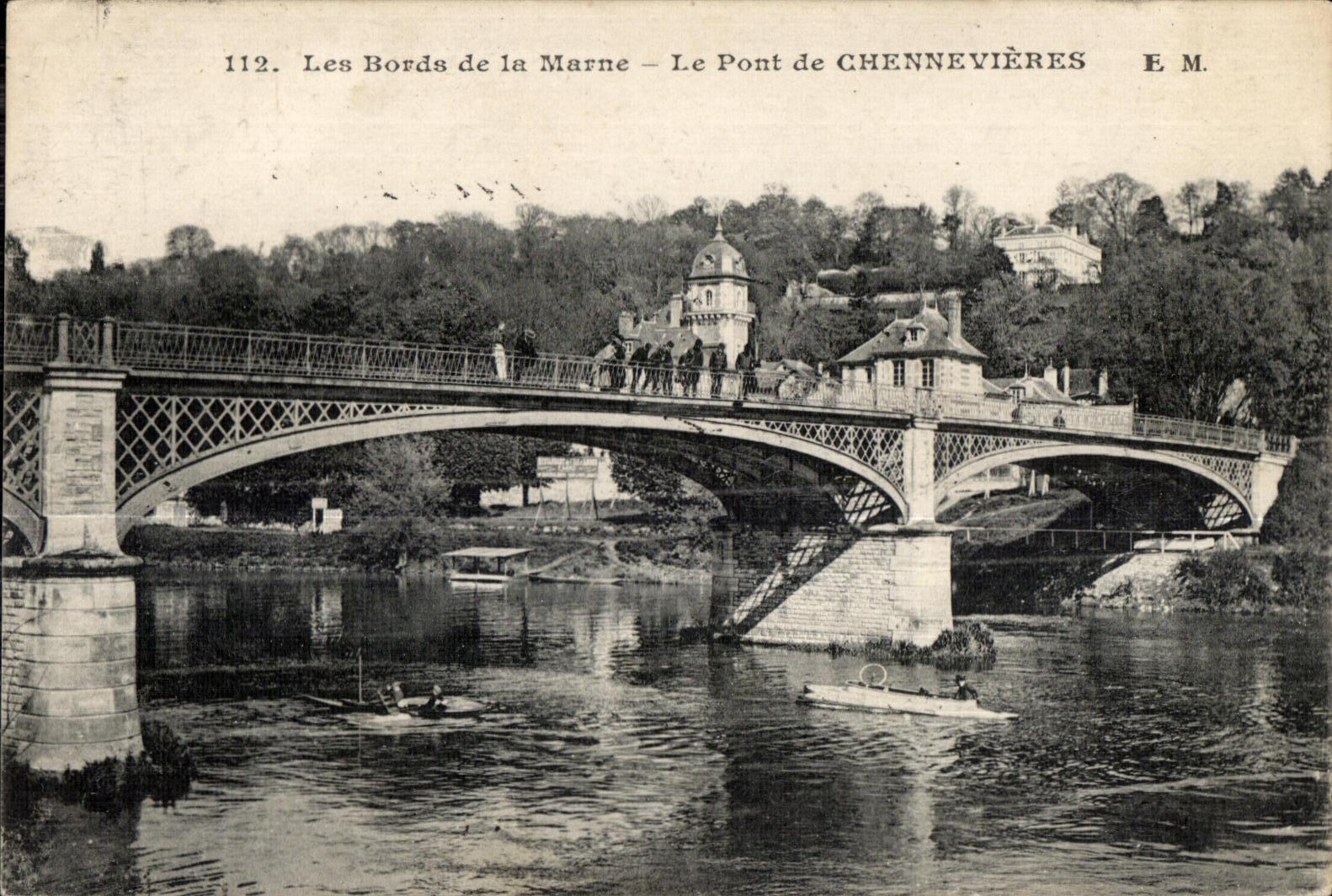 CPA Edges of the Marne the Bridge of Chennevieres EM
