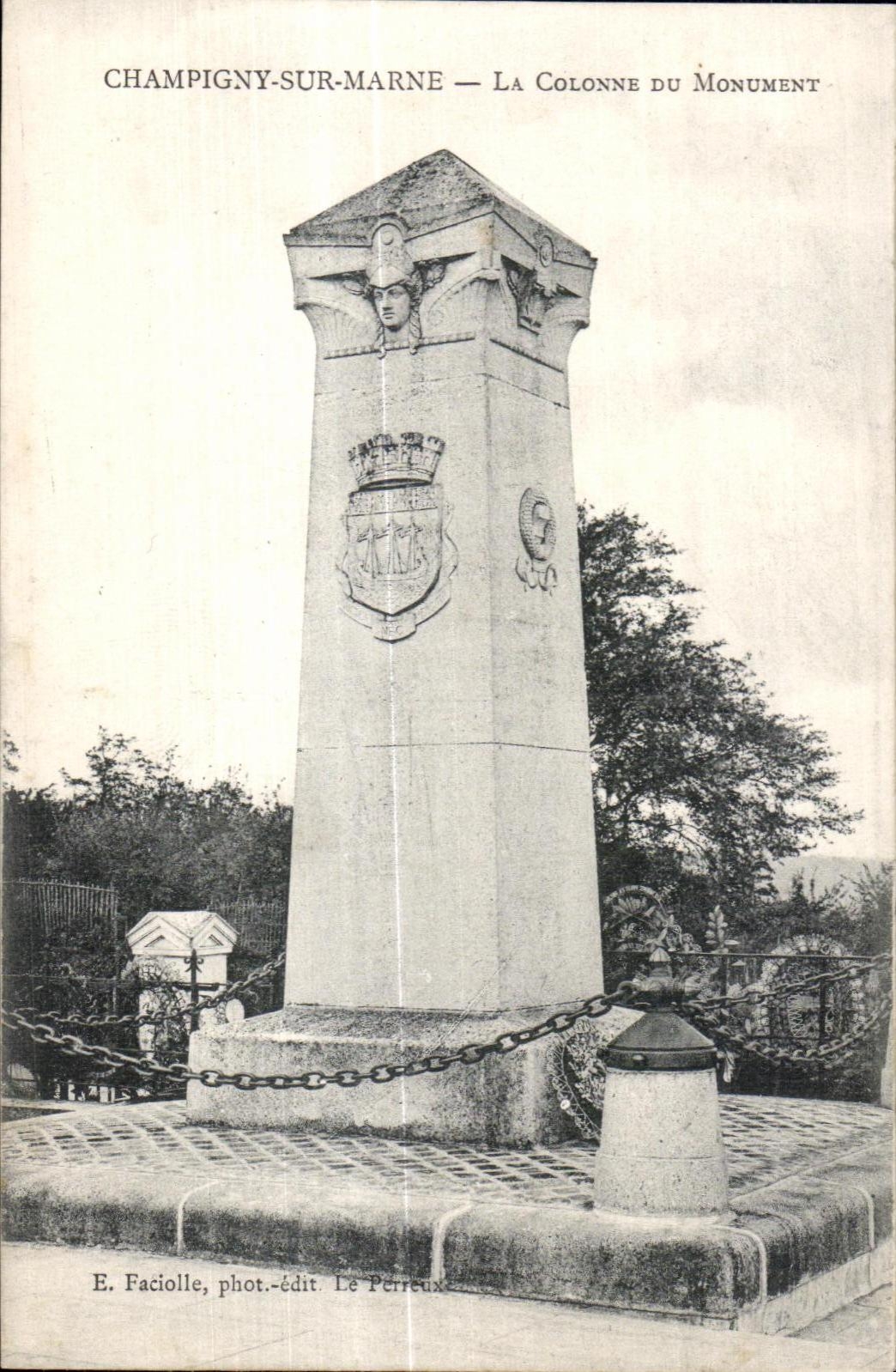 CPA Champigny On the Marne the Column of the Monument