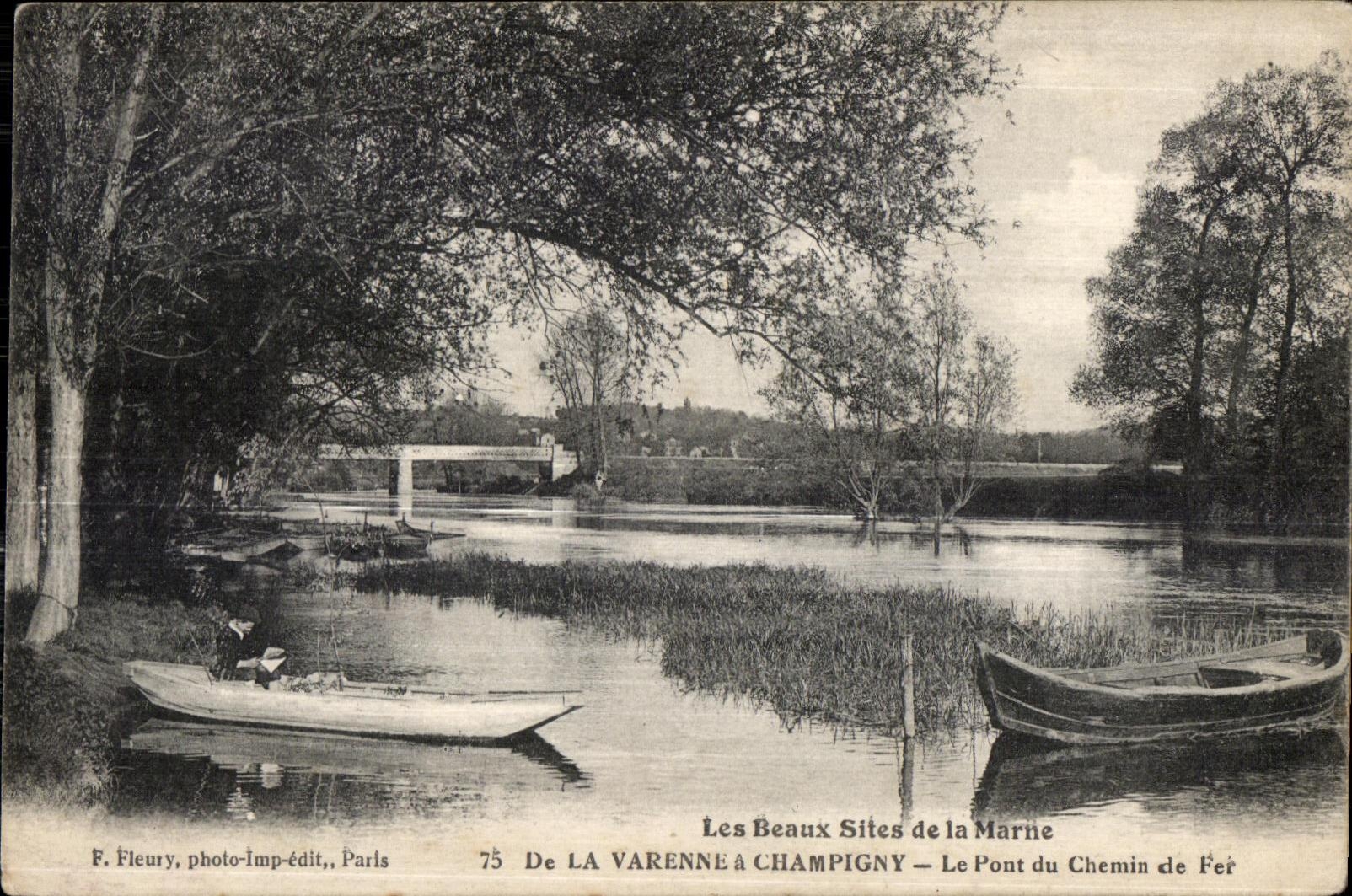 CPA the Beautiful Sites of the Marne Of the Game preserve has Champigny the Bridge of the Railroad