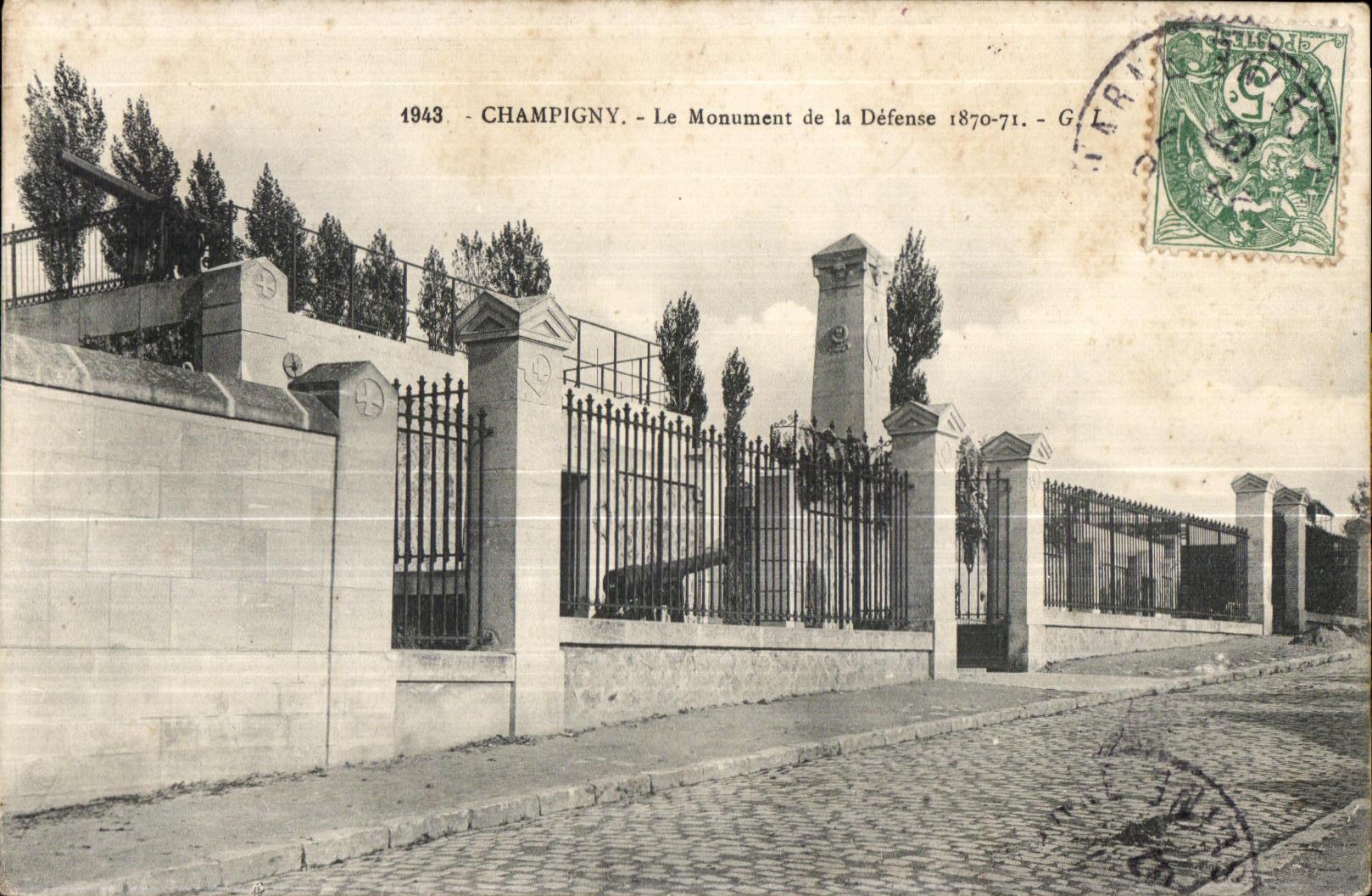 CPA Champigny the Monument of Defense 1870 1871 Militaria