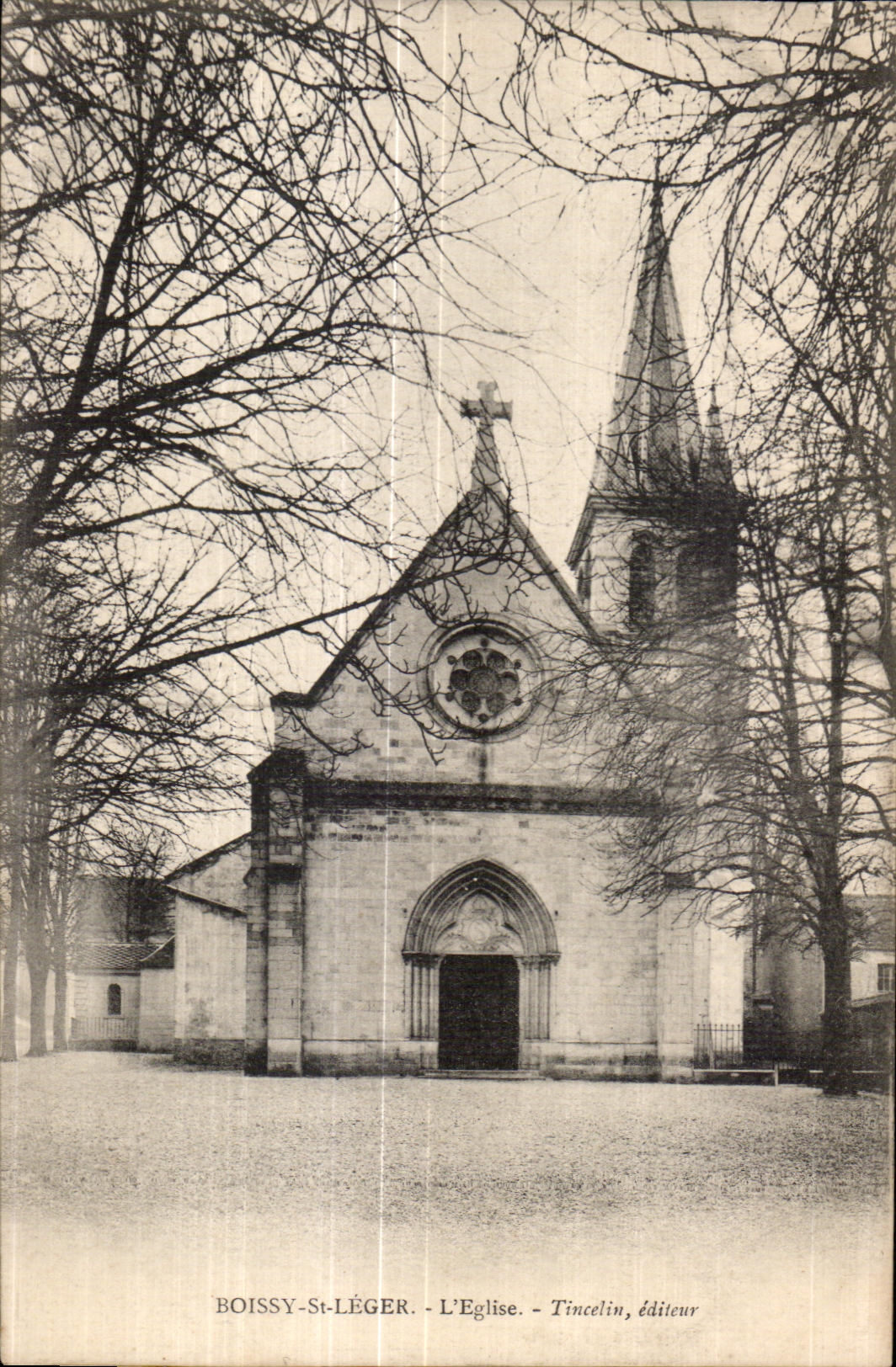 CPA Boissy Light St Tincelin Church