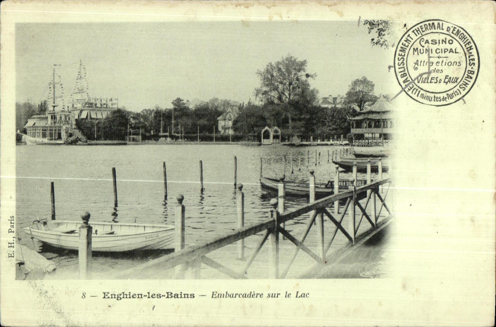 CPA Enghien Les Bains Landing stage on the Lake