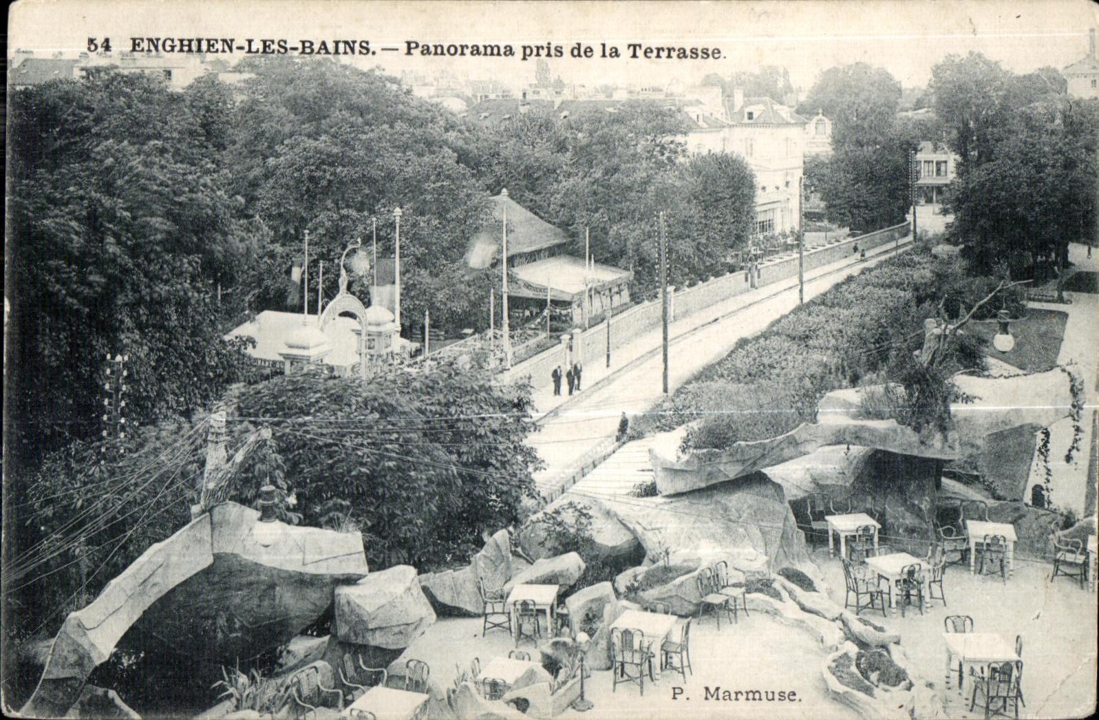 CPA Enghien Les Bains Panorama Taken Of the Terrace