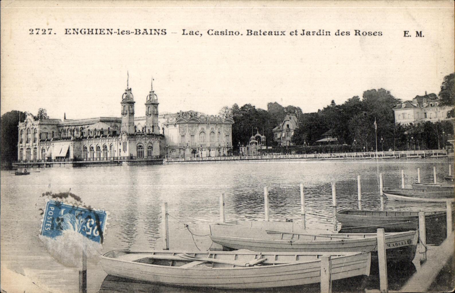 CPA Enghien Les Bains Lake Casino Boats and Garden Of the Roses