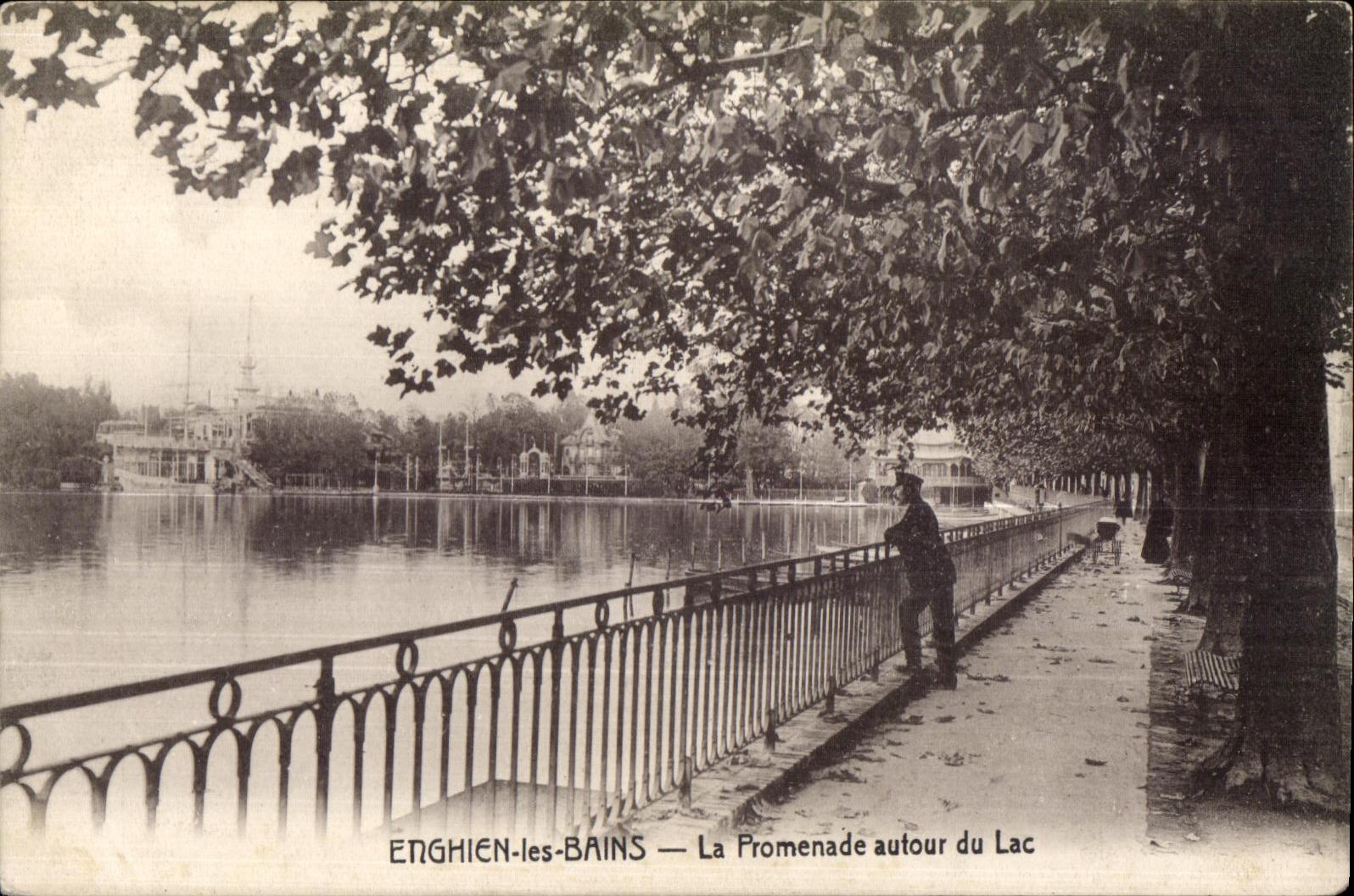 CPA Enghien Les Bains the Walk Around the Lake