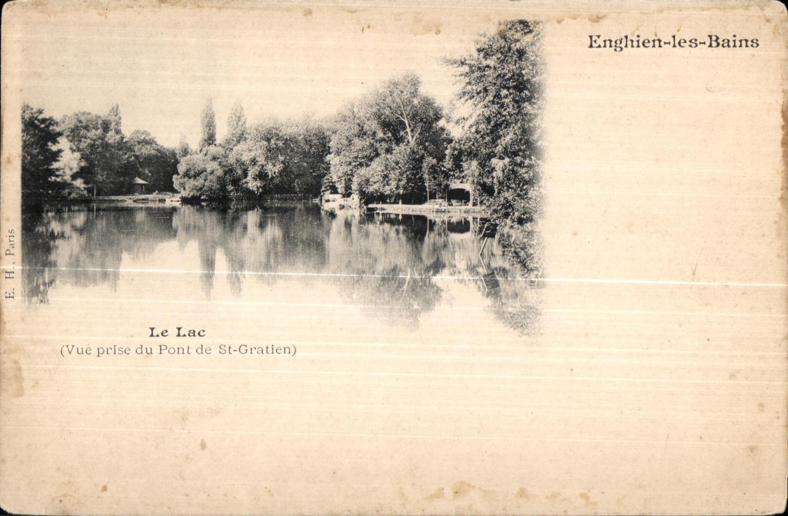 CPA Enghien les Bains the Lake (Seen from of the Bridge of St-Gratien)