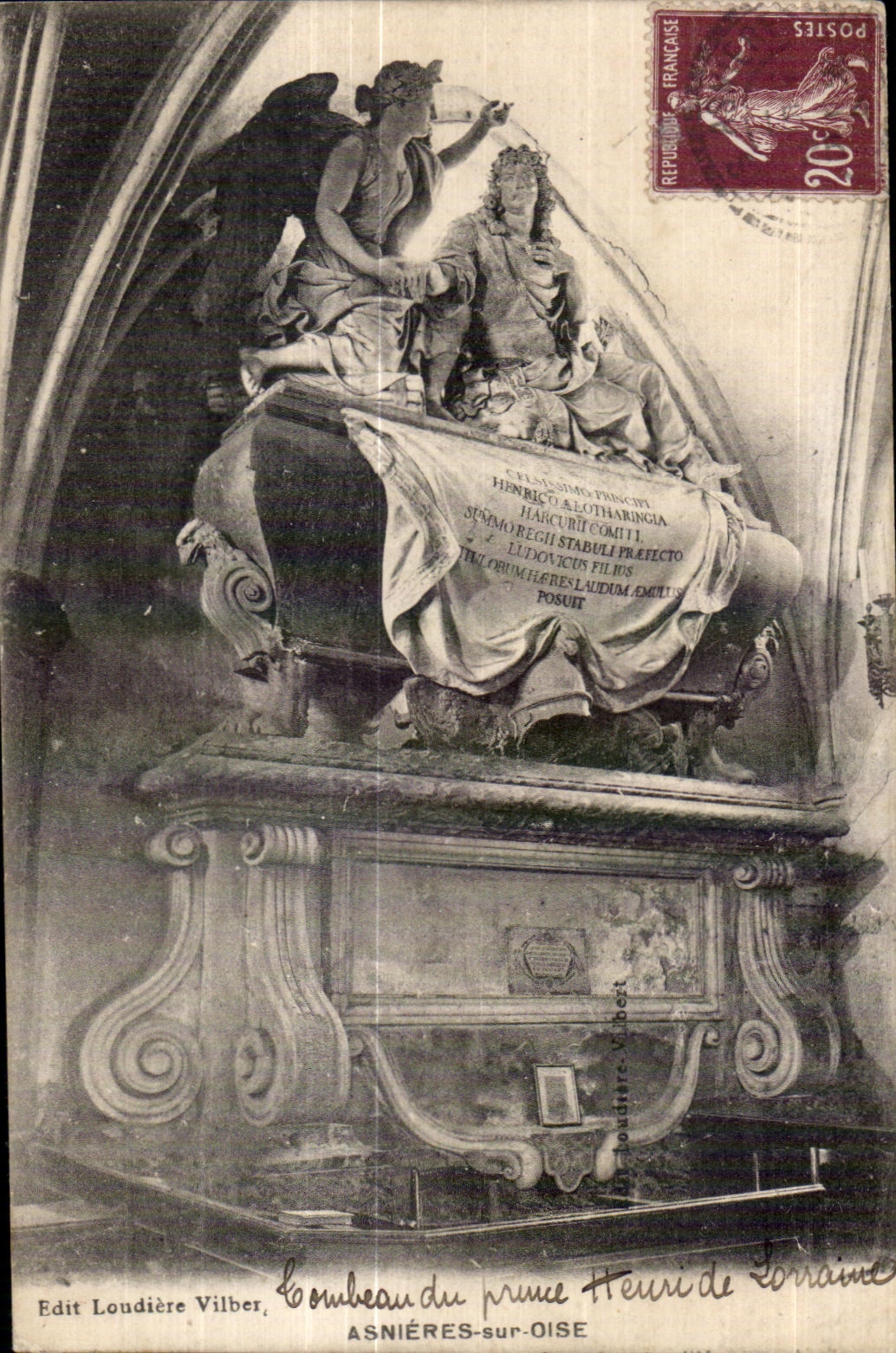 CPA Asnieres en la tumba de Oise de principe Enrique de Lorena
