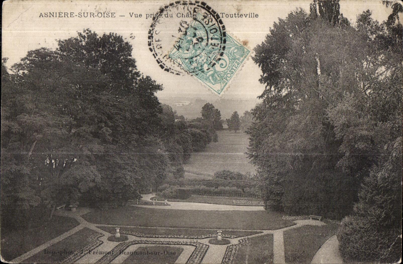 CPA Asnieres en Oise visto del castillo de Toutteville