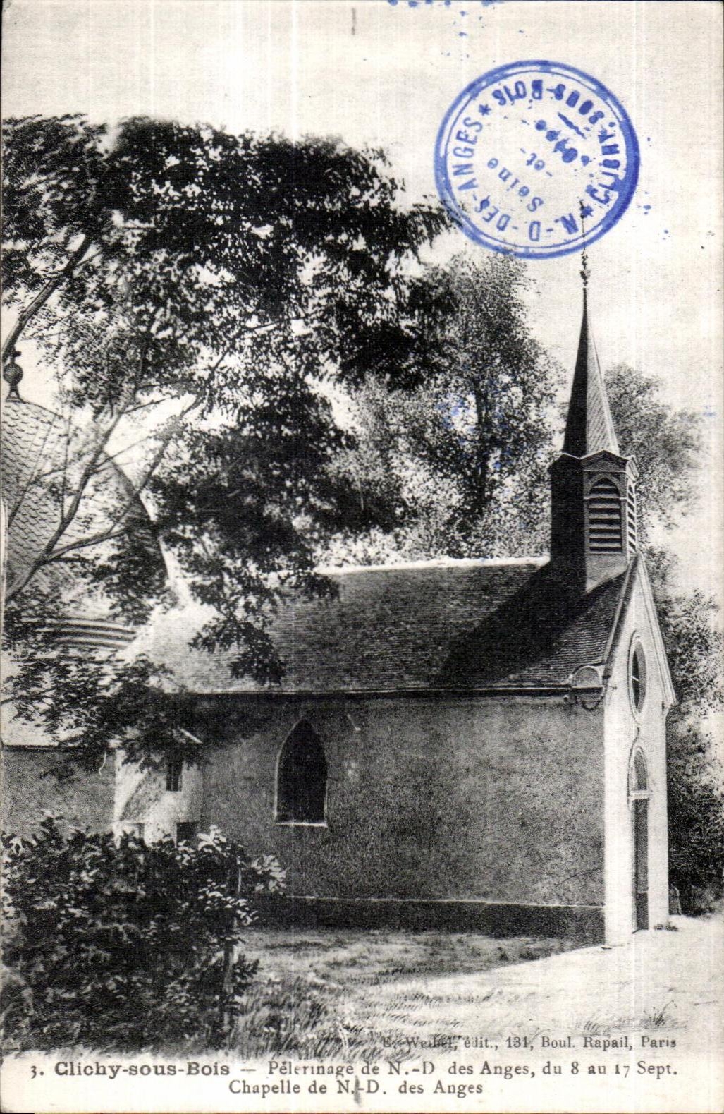 CPA Clichy bajo peregrinaje de madera de NR de los Angeles saltan