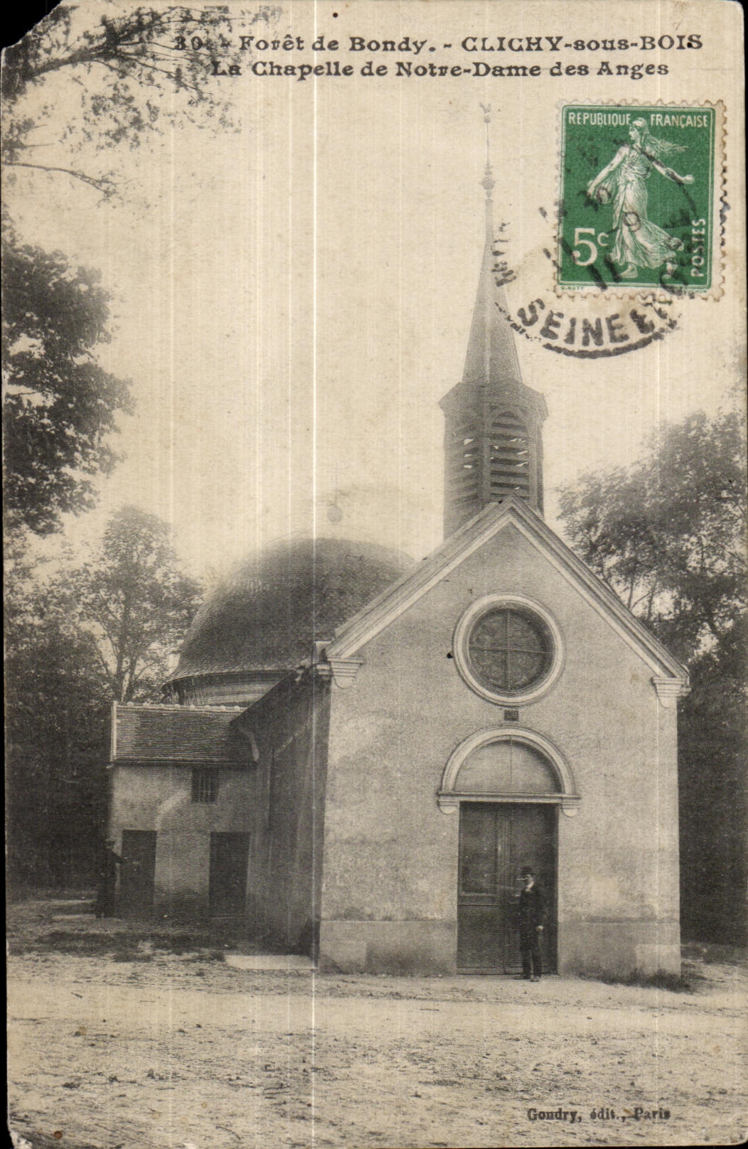 CPA Clichy bajo taladro de madera de Bondy la cAmara acorazada de Notre Dame de los Angeles