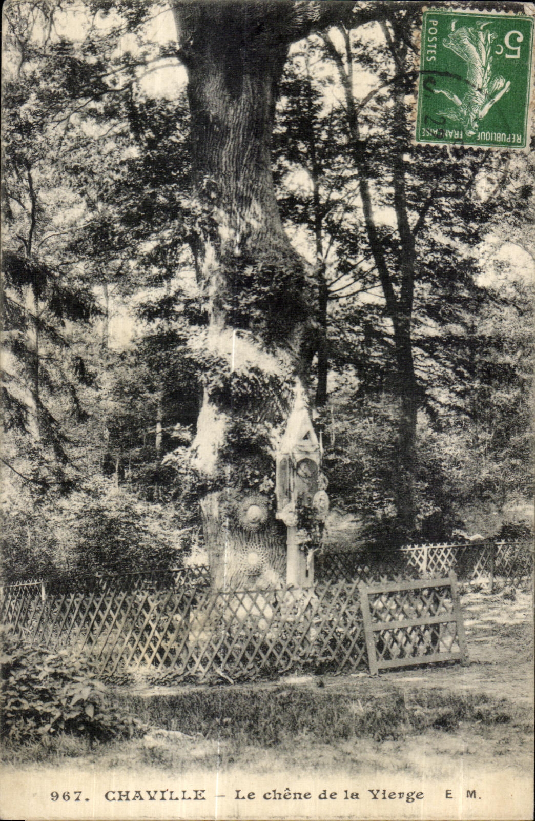 CPA Chaville the oak of Yierge