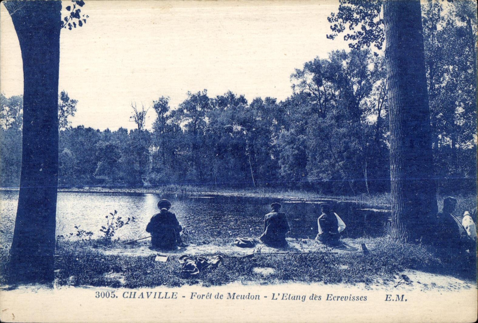 Taladro de CPA Chaville de la charca de Meudon de cangrejos