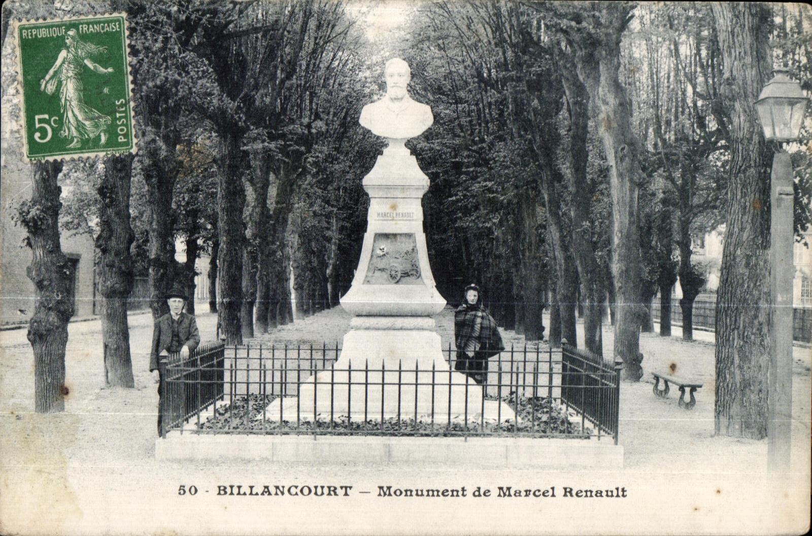 CPA Billancourt Monument of Marcel Renault