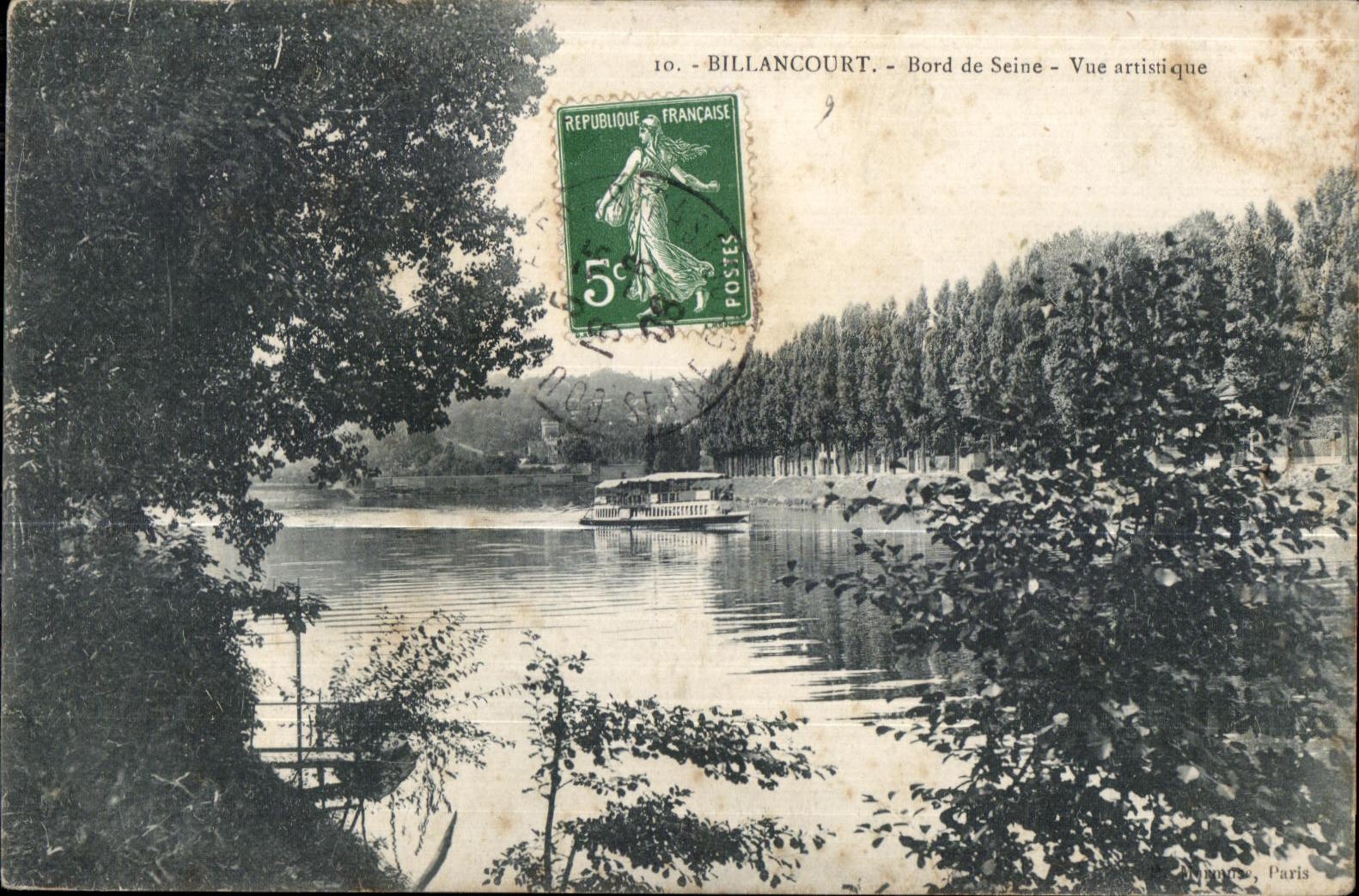 CPA Billancourt Edge of the Seine Seen artisic
