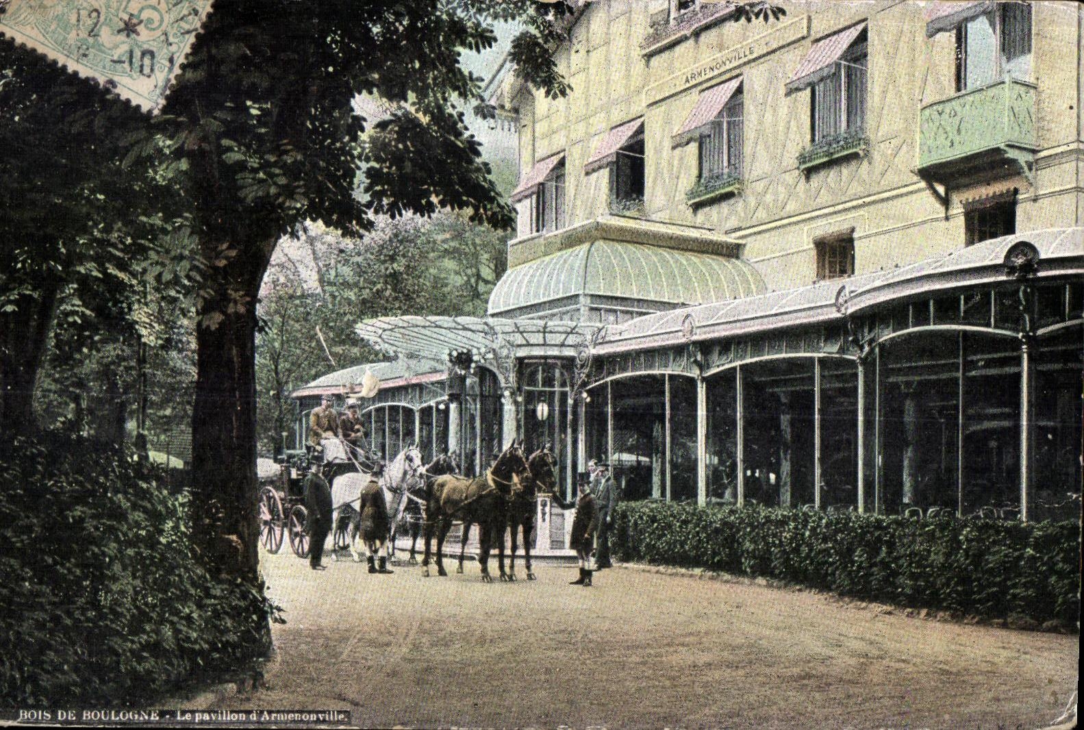 CPA Bois de Boulogne the House Amenonville Horse Horse