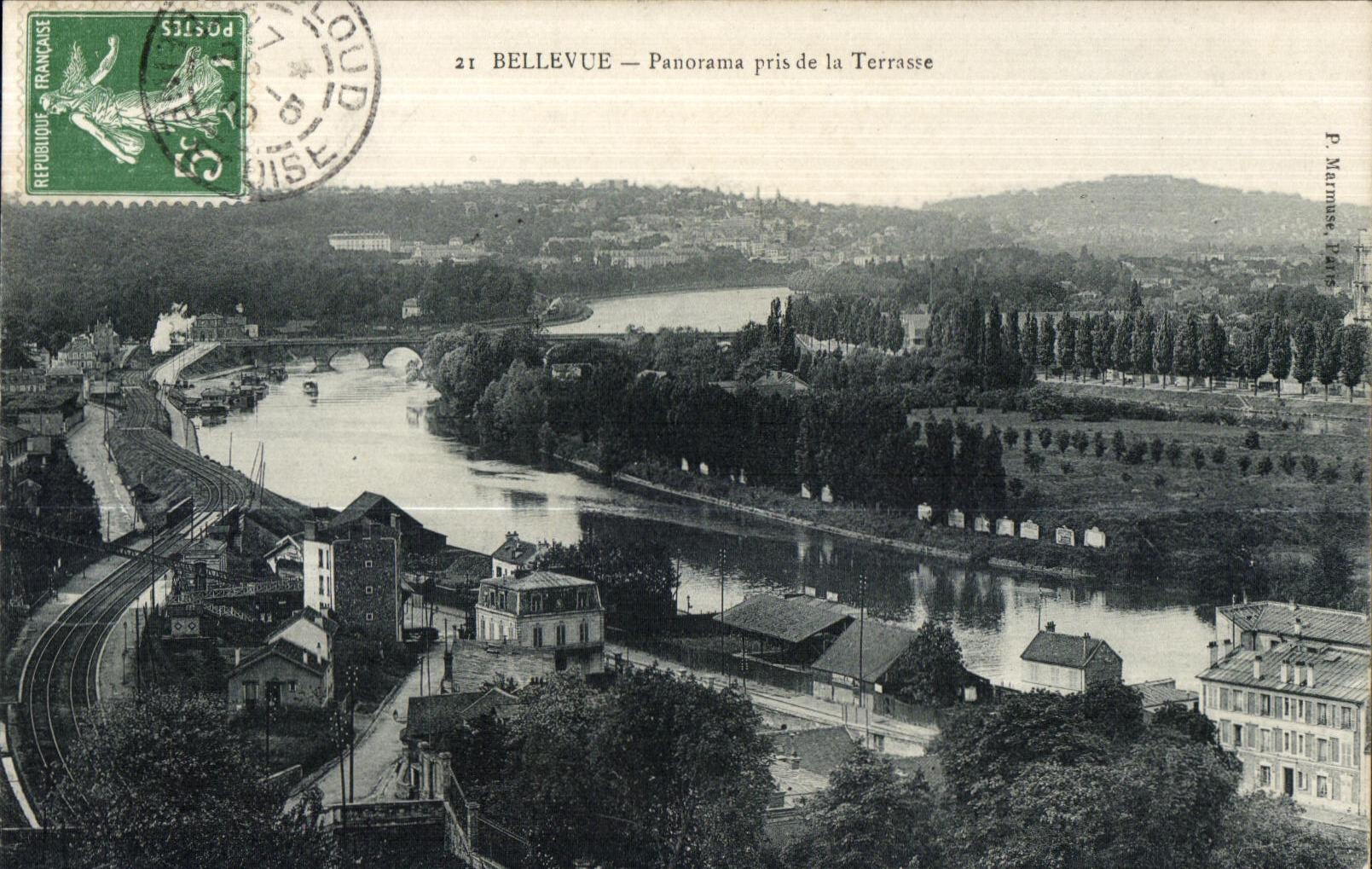 CPA Bellevue panorama taken of the terrace