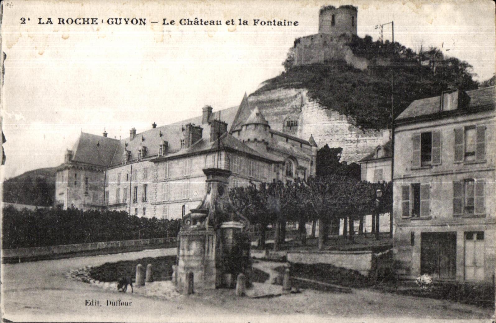 CPA the rock guyon the castle and the fountain
