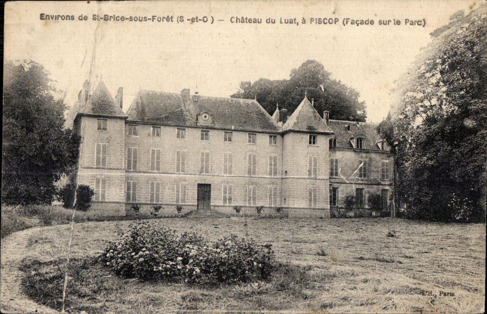 CPA Environs de st brise foret (S-et-O) chateau du luat a piscop (facade sur le parc)