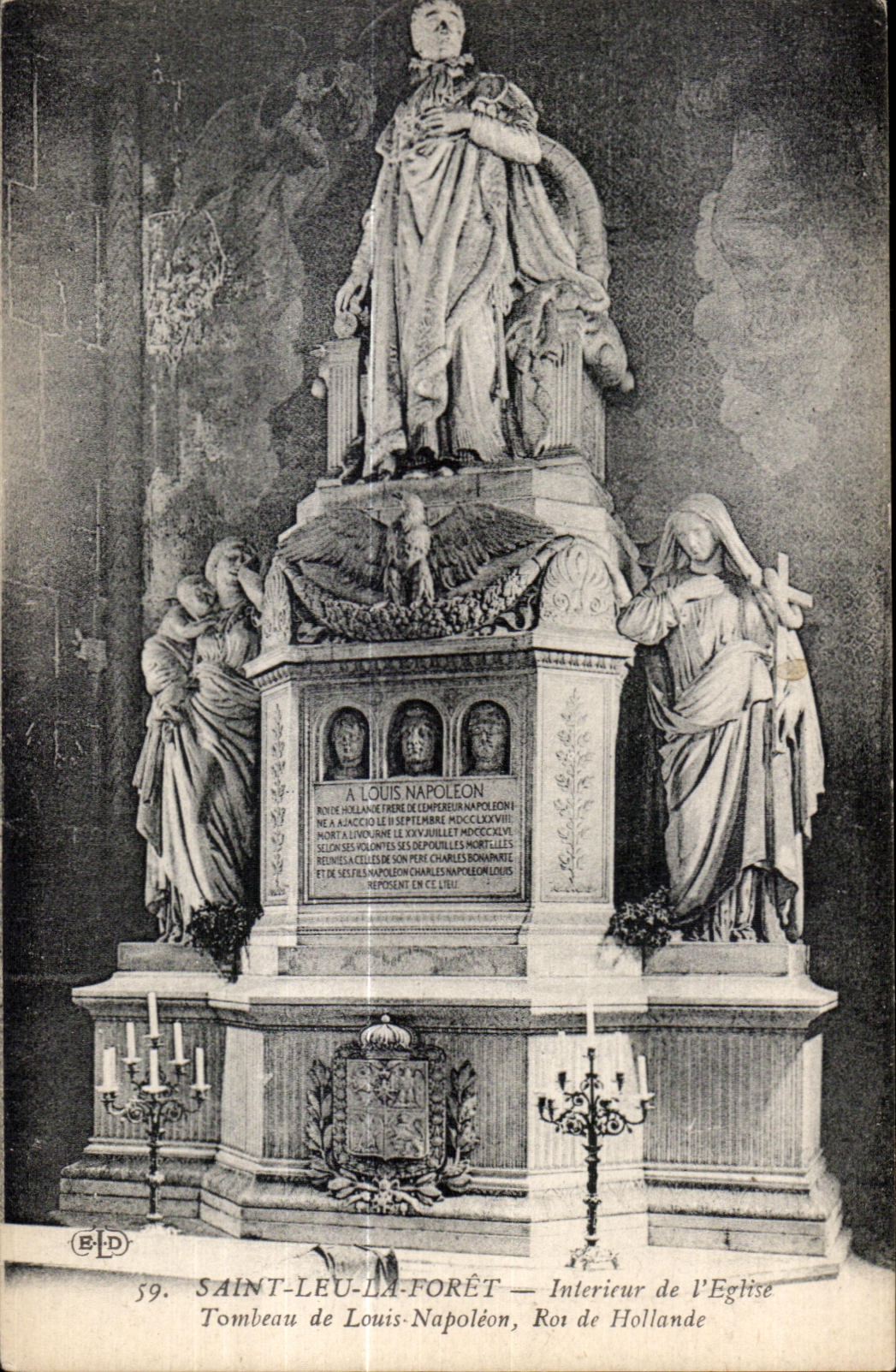 CPA Saint leu the interior forest of Ieglise tomb of louis Napoleon king of Dutch cheese