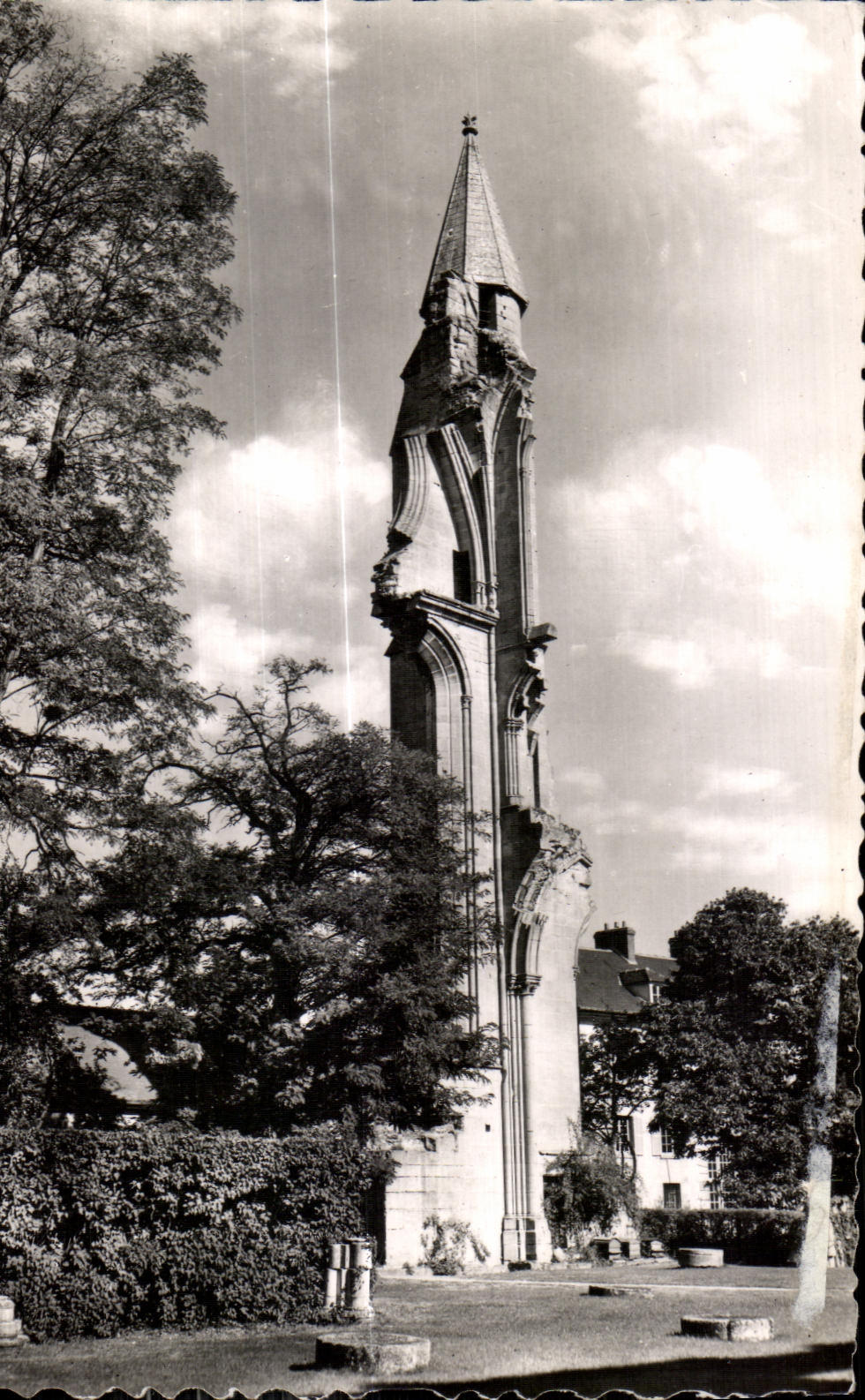 Abadia de CPSM de Royaumont Asnieres en las ruinas de Oise de la escalera abbatiable de la torrecilla de I