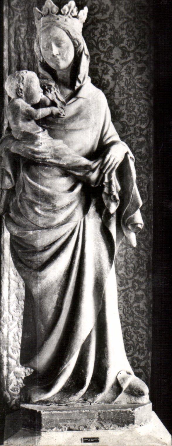 CPSM Abbey of Royaumont Asnieres on Oise the virgin of royaumont XIV century