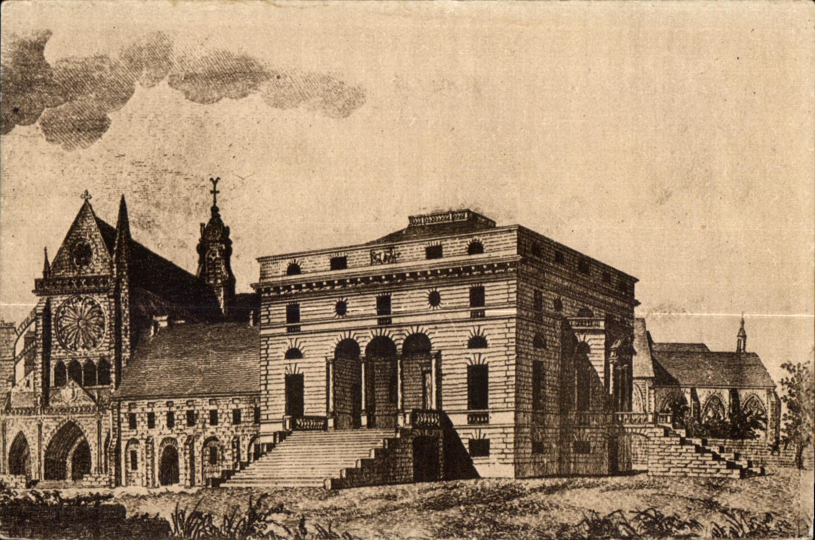 CPA Abbey of royaumont asnieres oise (S and O) church abbey palate