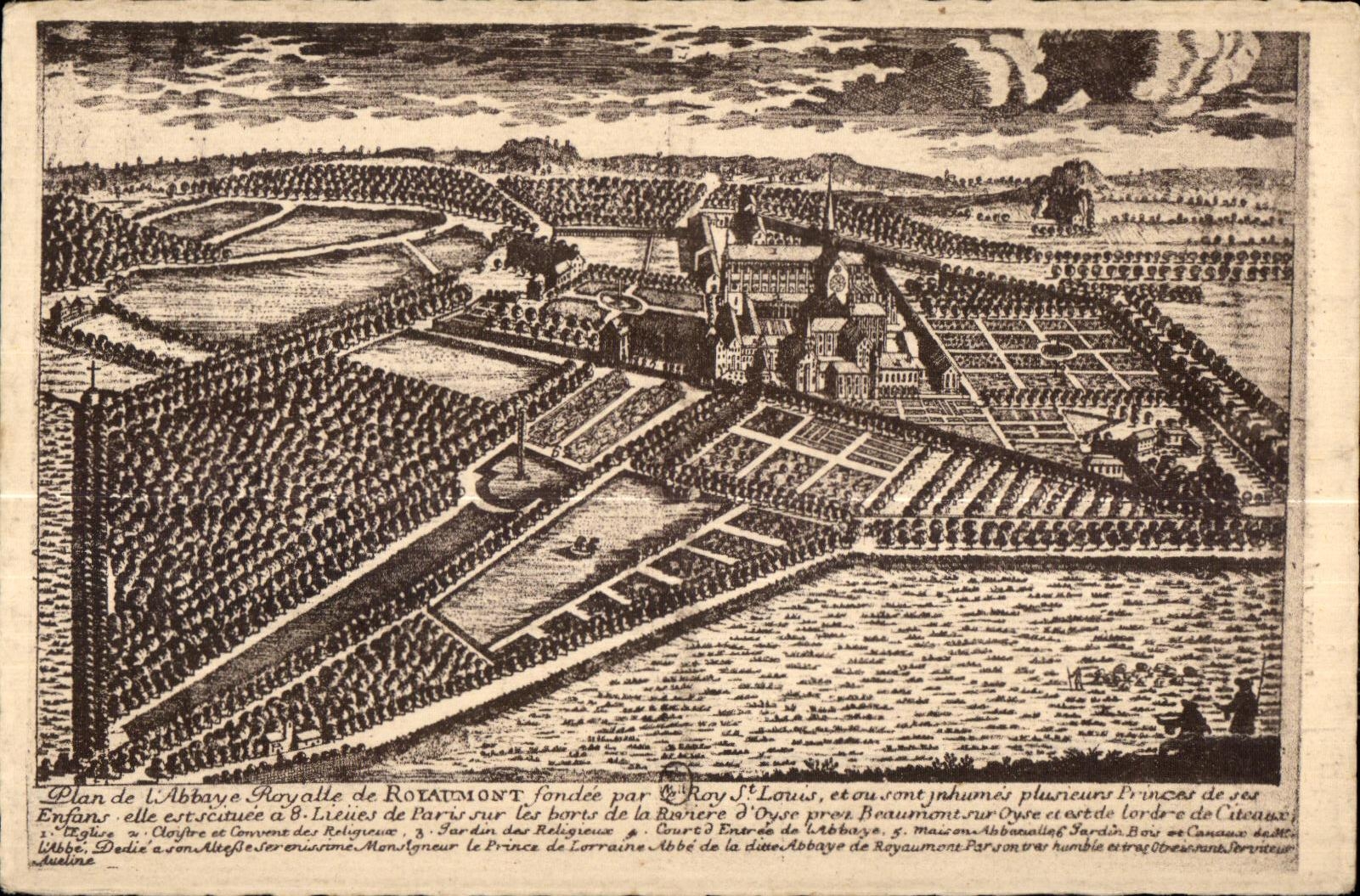 CPA Abbey of royaumont asnieres oise (S and O) seen ensmble the XVIII century gravde filbert