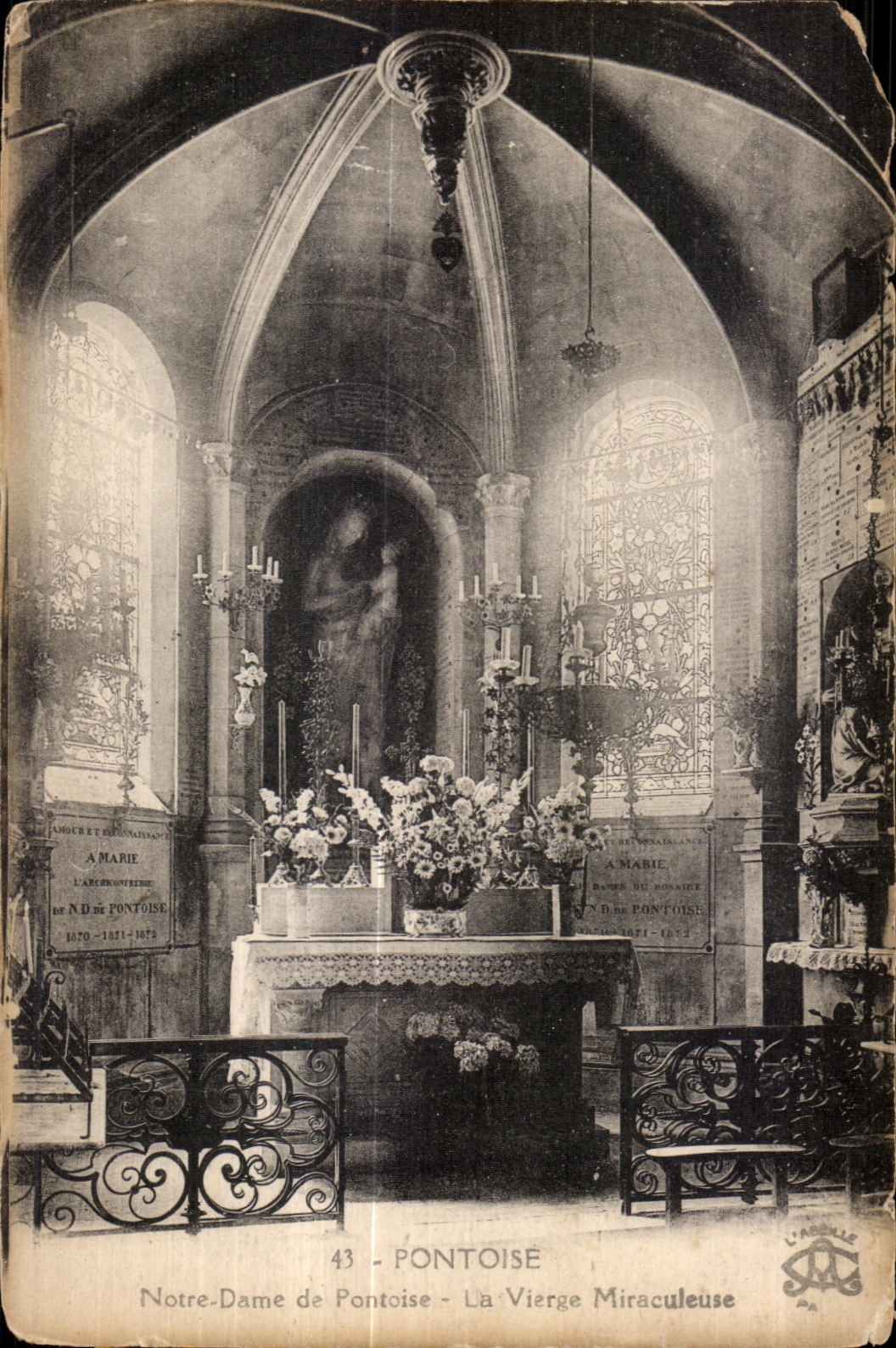 CPA Pontoise Notre Dame de Pontoise la Virgen milagrosa