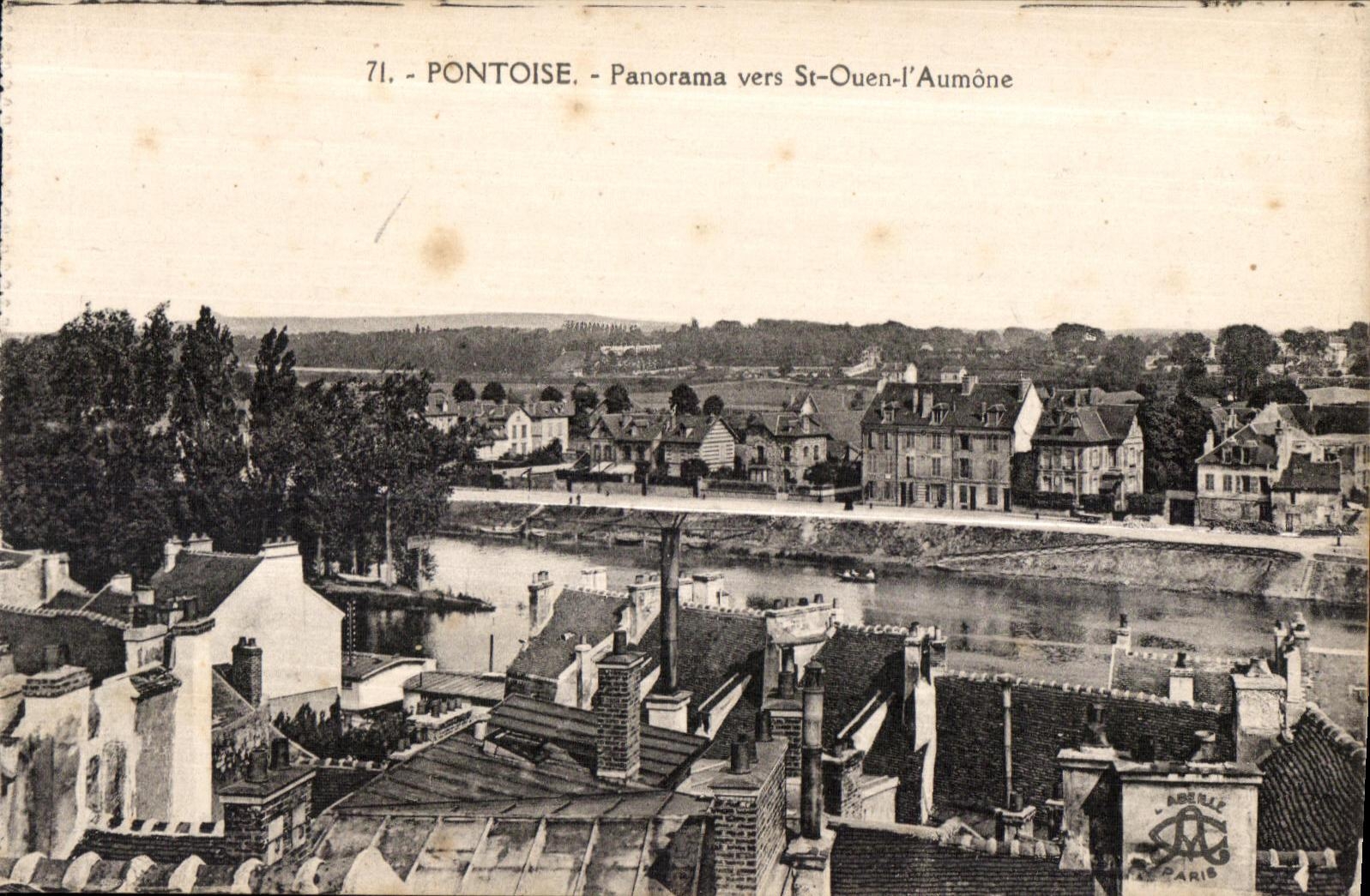 Panorama de CPA Pontoise hacia limosnas del St Quen