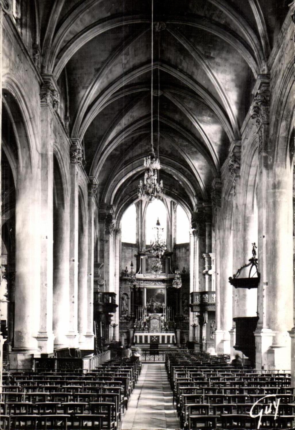 Interior de CPA Pontoise de Church Saint Maclou