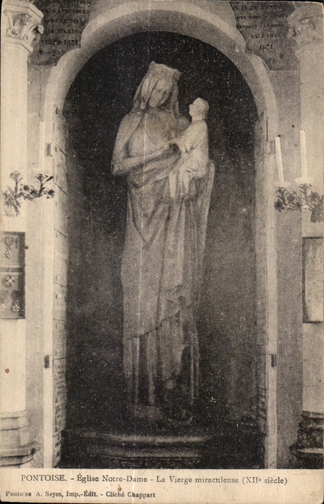 Iglesia de CPA Pontoise Notre Dame la Virgen milagrosa (XII siglo)