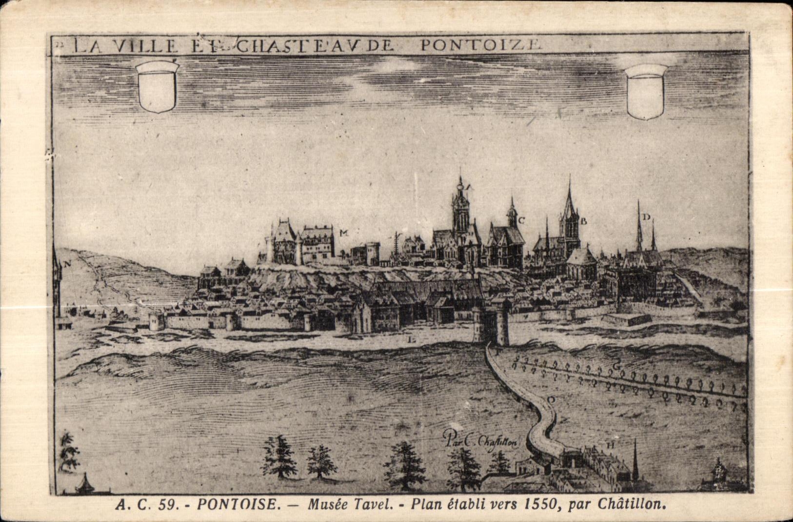 El museo plano de CPA Pontoise establecio cerca de 1550 de Chatillon