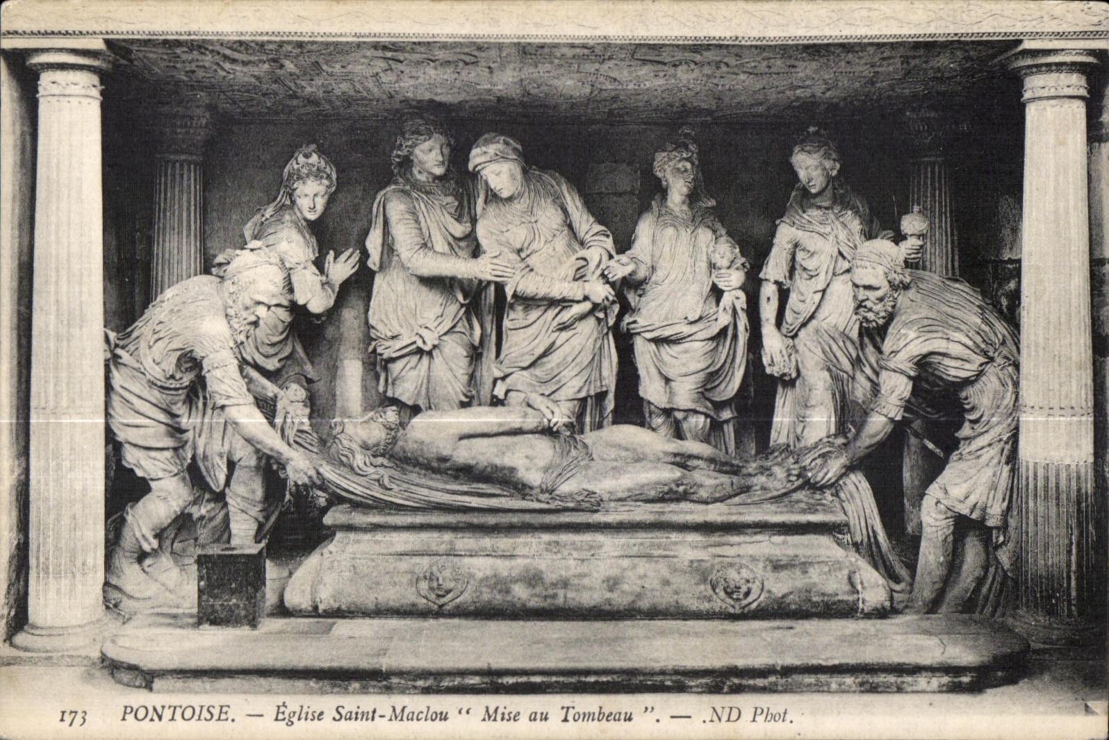 CPA Pontoise Church Saint Maclou “puesto en la tumba” NPhot