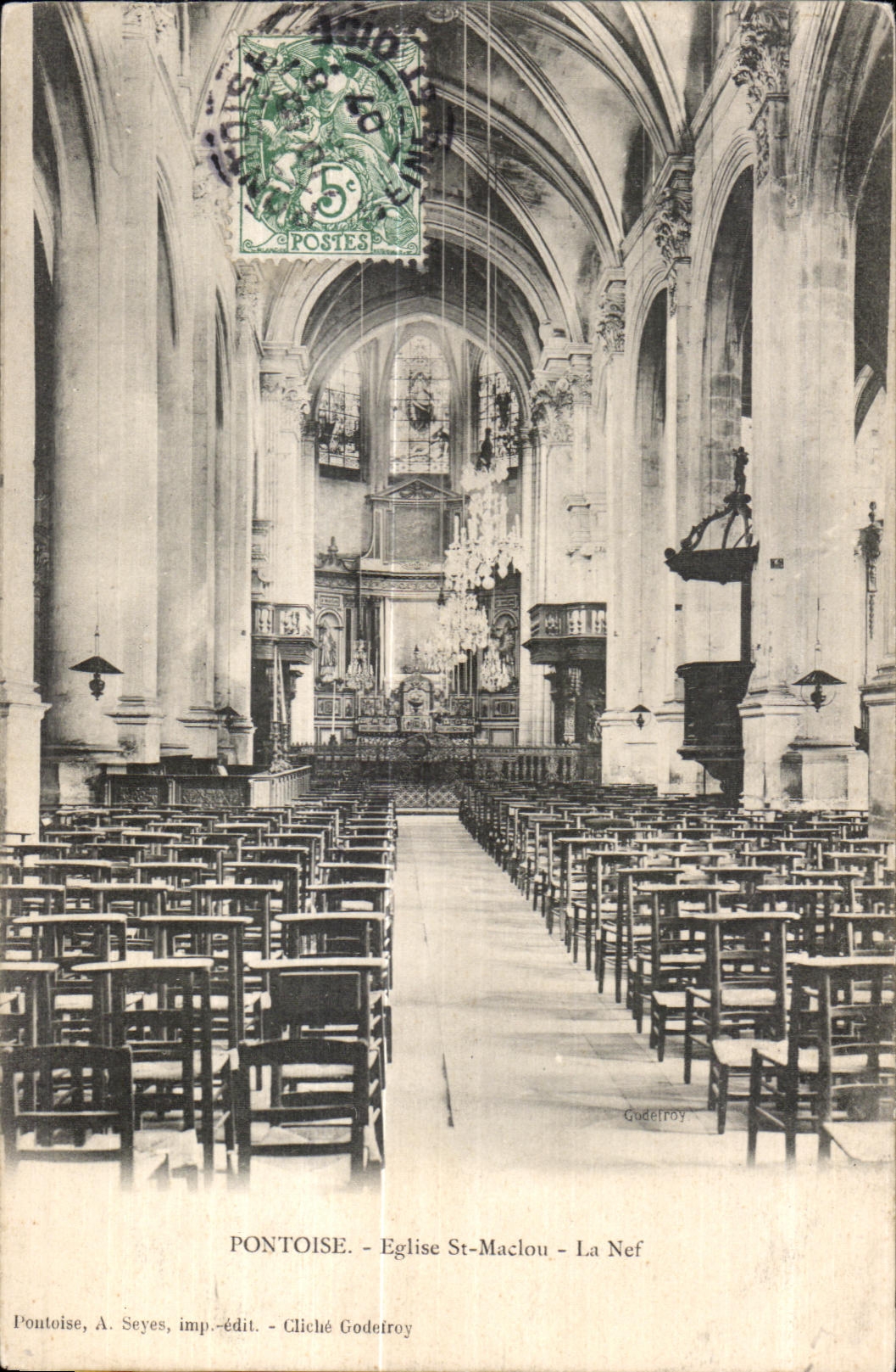 St Maclou de la iglesia de CPA Pontoise el cubo
