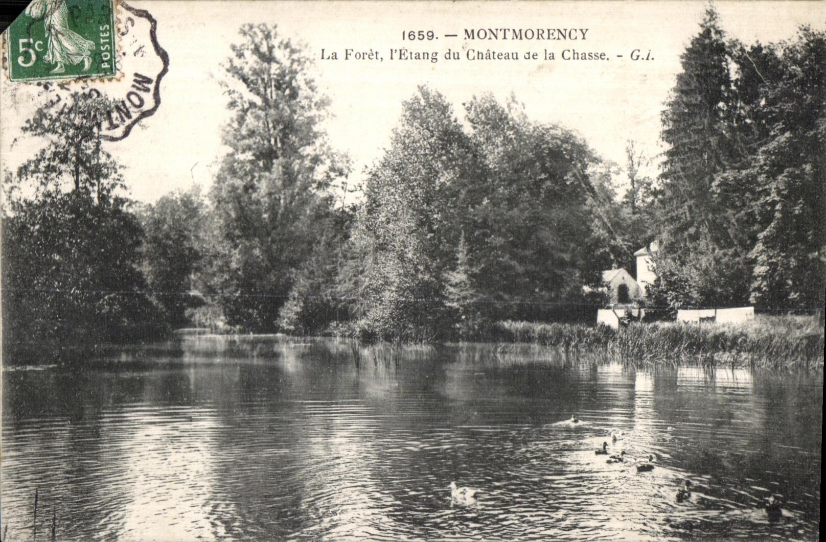 CPA Montmorency forest I Pond of the Castle of Hunting GI
