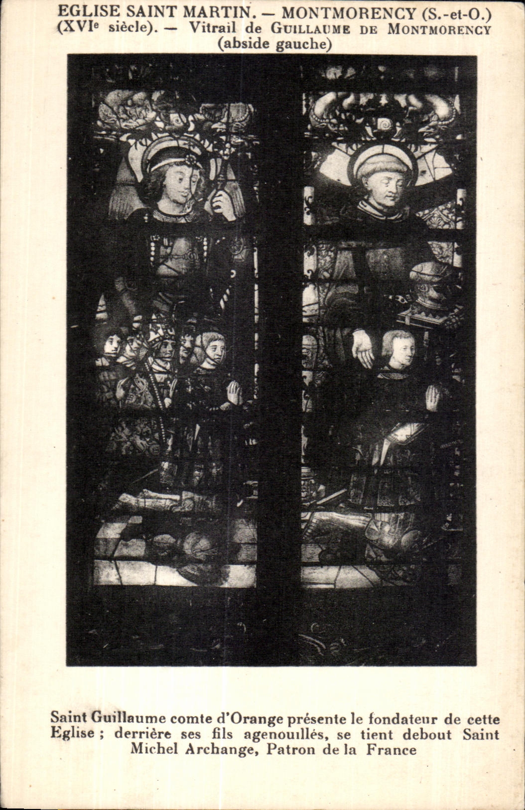 CPA Church saint Martin Montmorency (S and O) (XVI century) Stained glass of Guillaume De Montmorency (left apse)