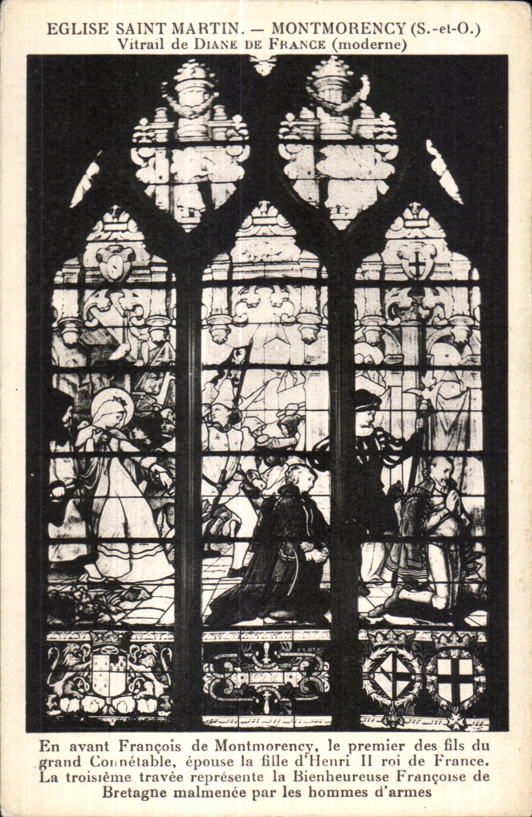 CPA Church Saint Martin Montmorency Stained glass of Diane De France (modern)