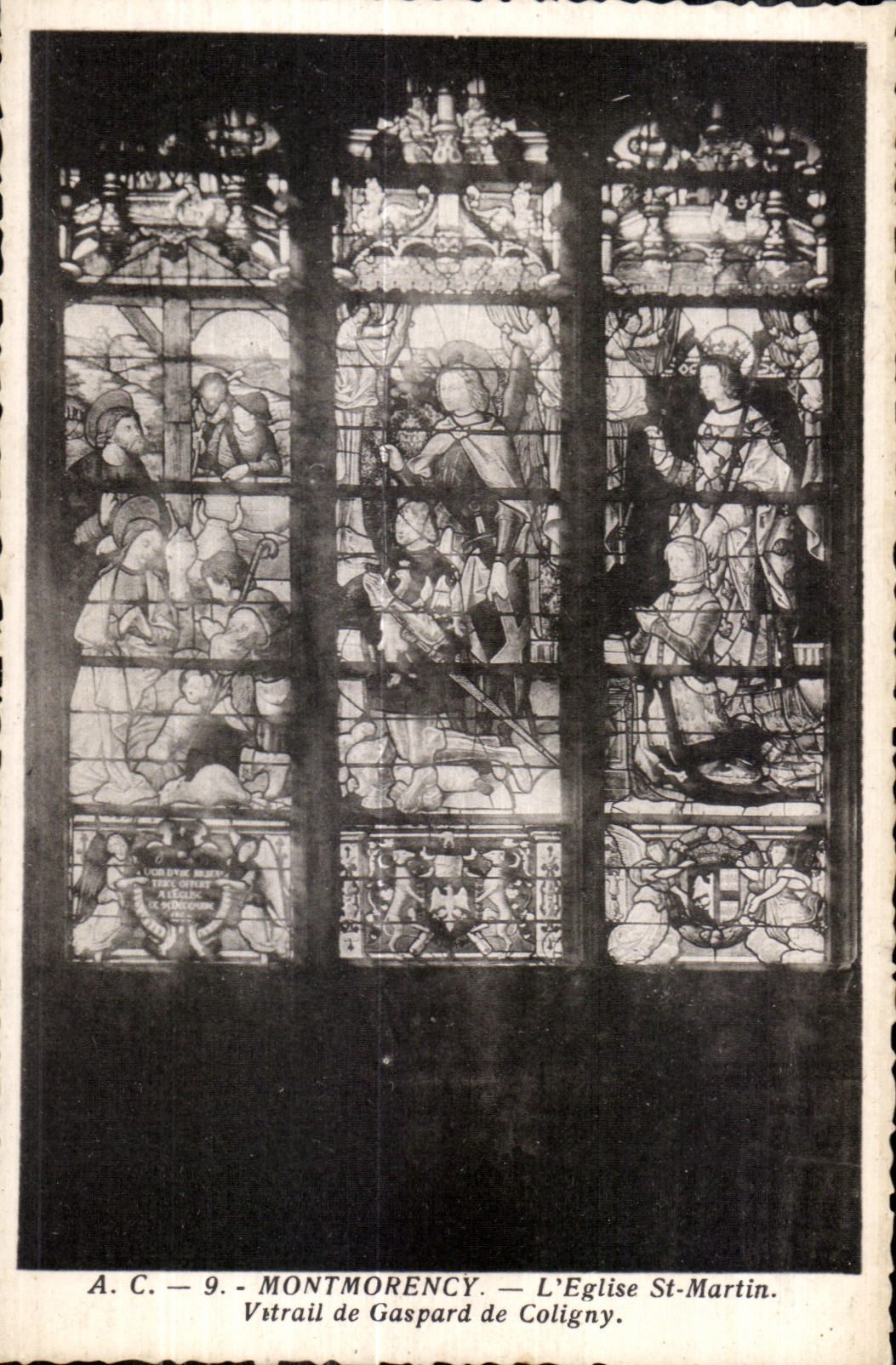 CPA Montmorency Church St Martin Stained glass of Gaspard de Coligny