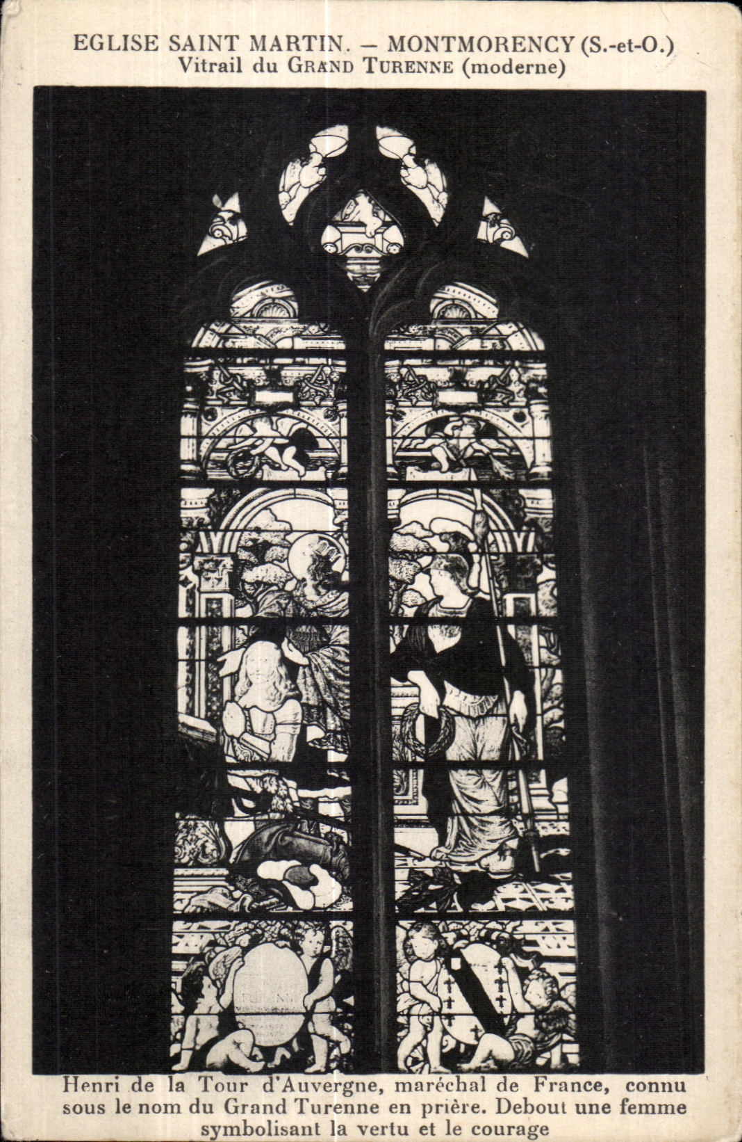 CPA Church Saint Martin Montmorency (S and-O) Stained glass of Large Turenne (modern)