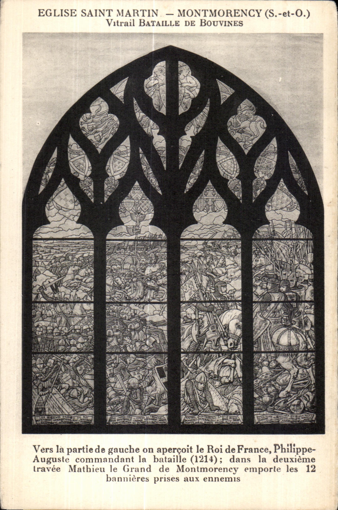 CPA Eglise Saint Martin Montmorency (S and-O) Stained glass Battles De Bouvines