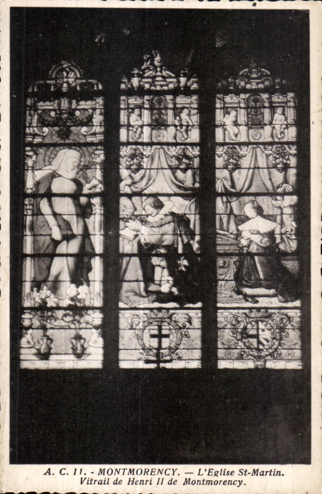 CPA Montmorency Church St Martin Stained glass of Henri of Montmorency
