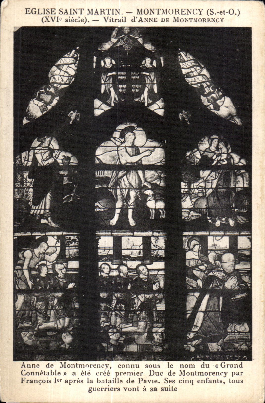CPA Eglish Saint Martin Montmorency (S and-O) (XVI century) Stained glass Anne De Montmorency