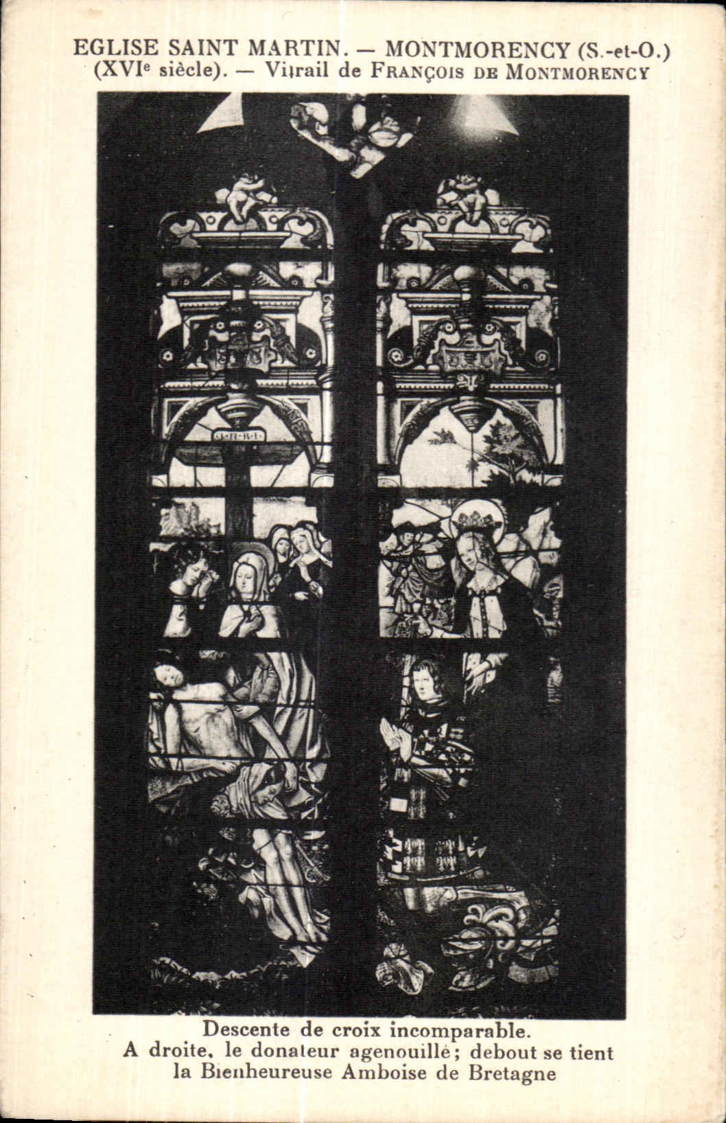 CPA Eglish Saint Martin Montmorency (S and-O) Stained glass of Francois De Montmorency